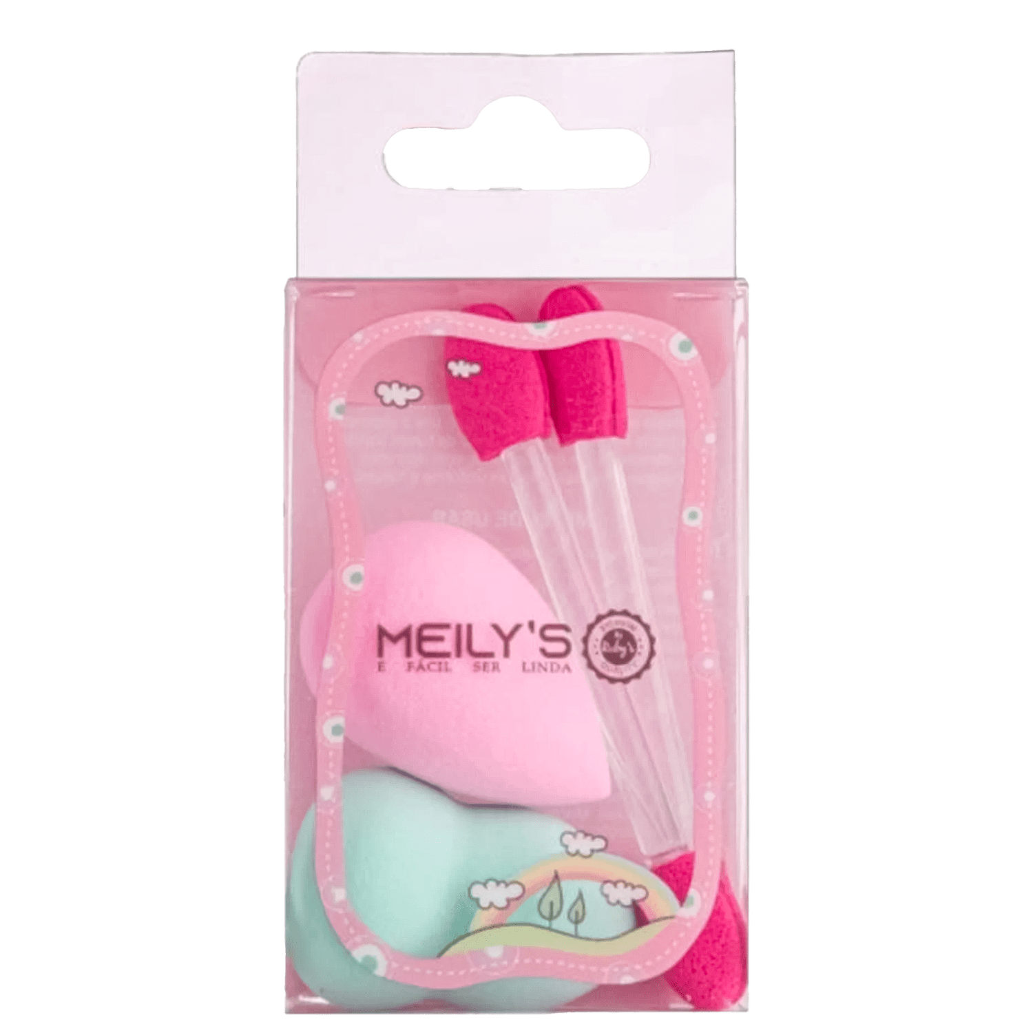 Kit Meily's Mini Esponja Gota + Aplicador De Sombra (4 Produtos)
