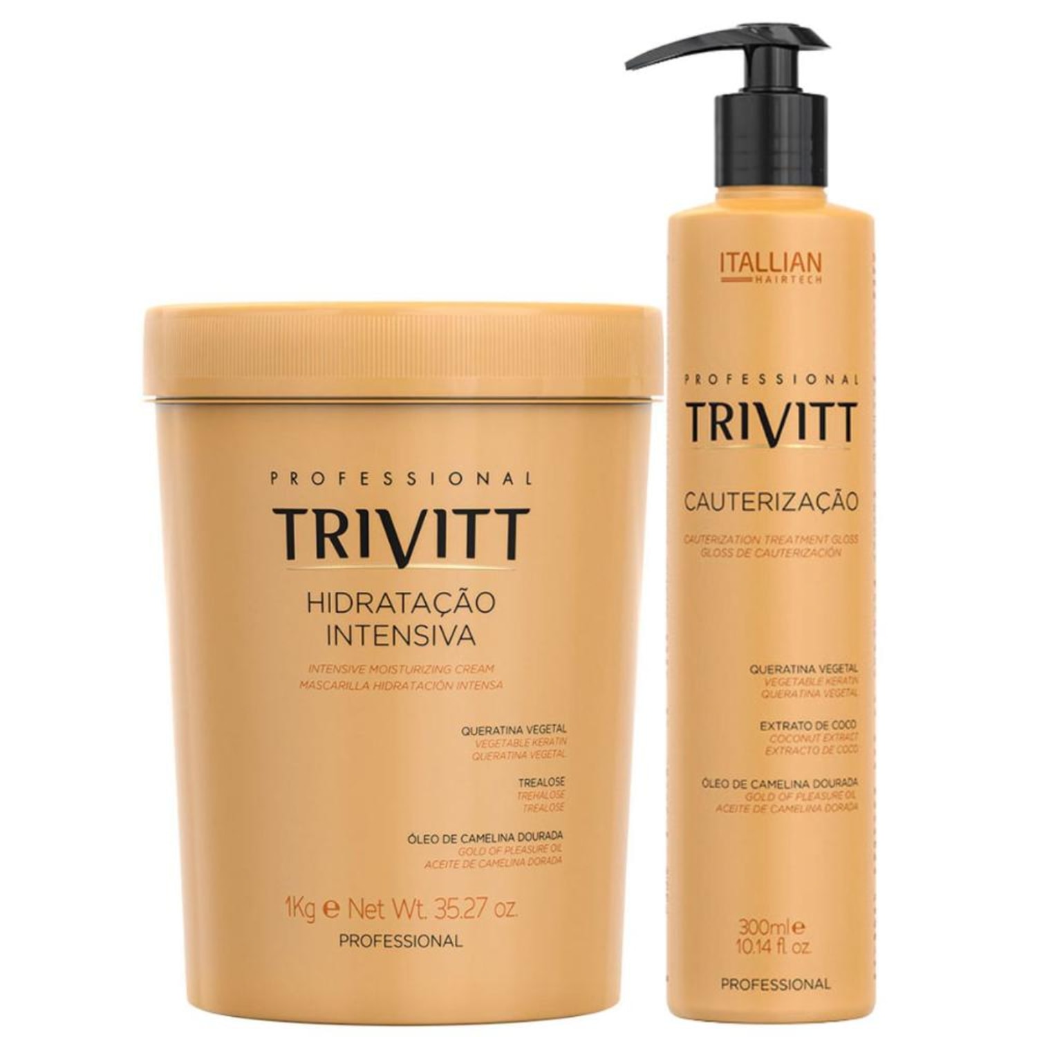 Kit Trivitt Cauterização 300ml + Máscara 1kg Itallian Hairtech