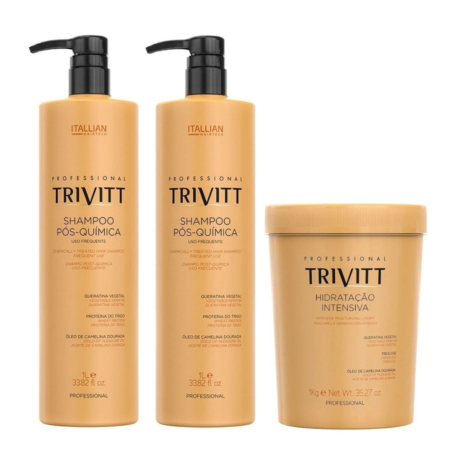 Trivitt Profissional 2 Shampoo Pós Quimica + Hidratação Intensiva 1Kg