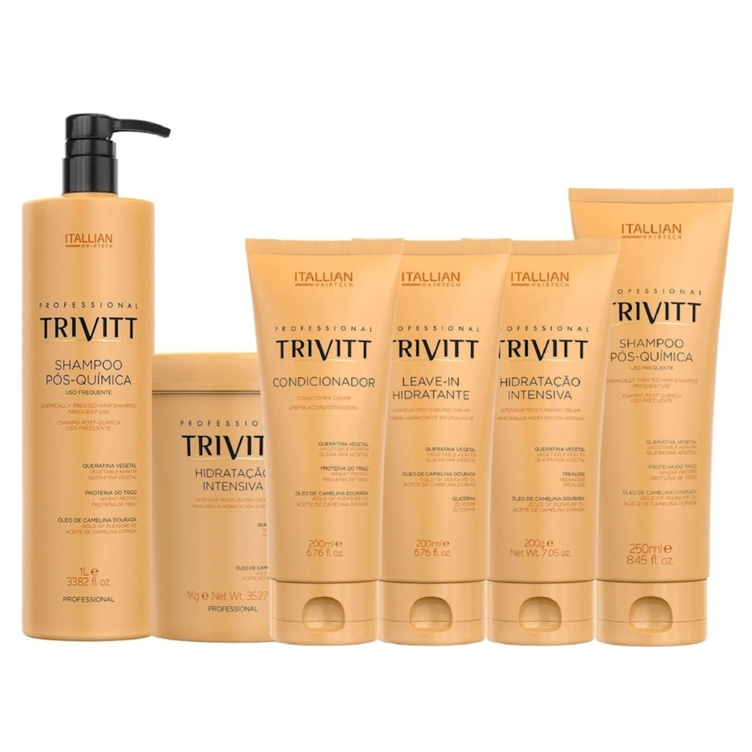 Kit Trivitt Profissional de Manutenção Capilar Pós-química (6 Itens)