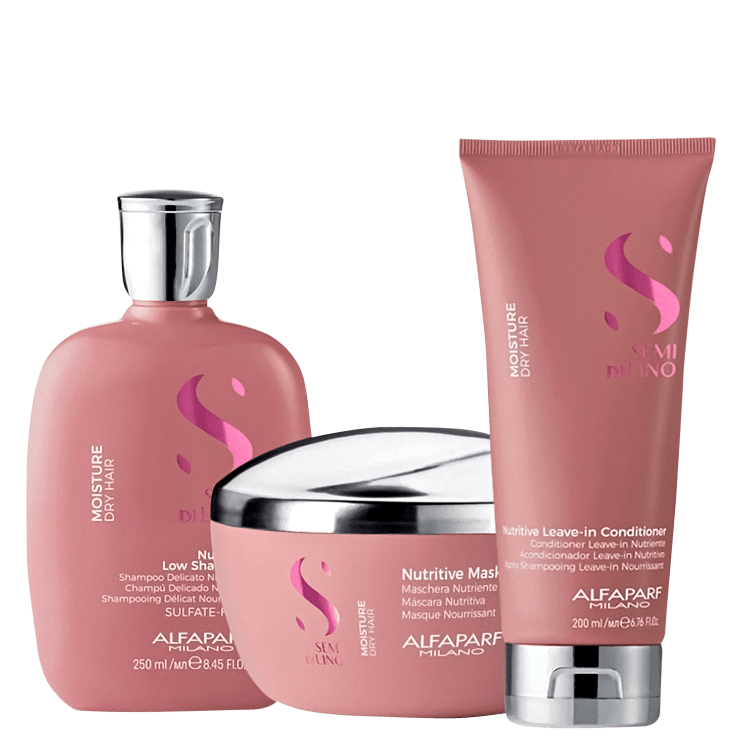 Kit Alfaparf Semi Di Lino Moisture Nutritive Dry Hair (3 Produtos)