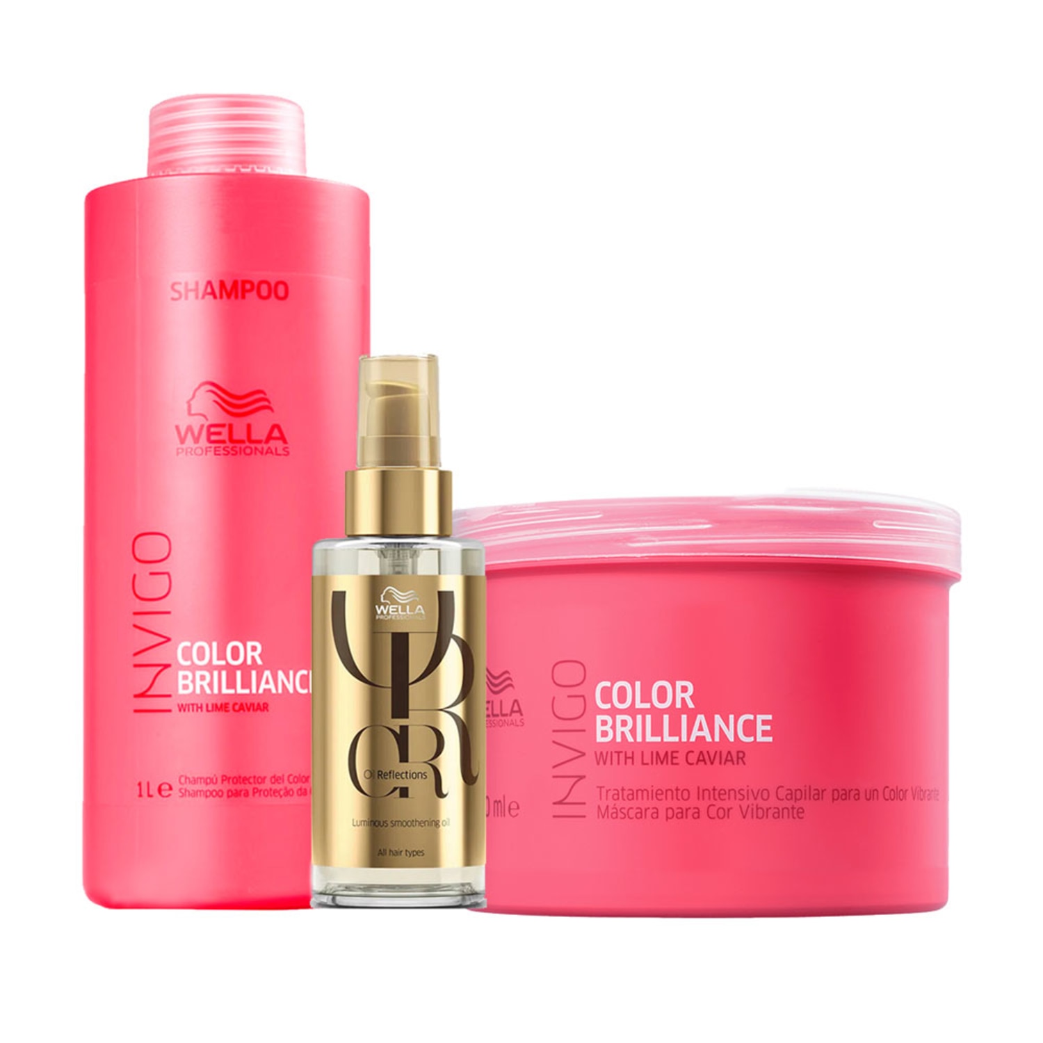 Kit Wella Professionals Invigo Color Brilliance Reflections Salon (3 Produtos)