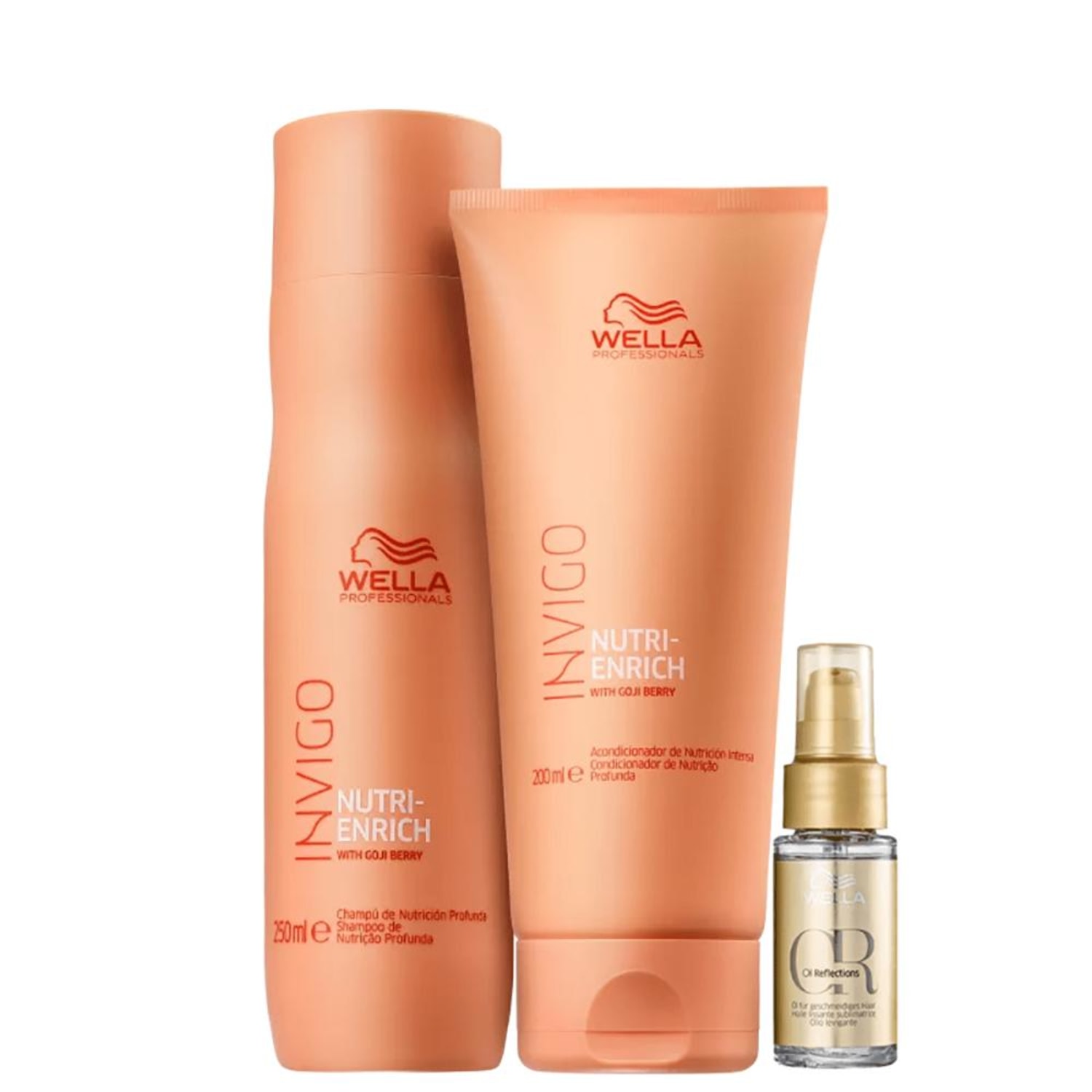 Kit Wella Professionals Invigo Nutri-Enrich Oil Reflections Care (3 Produtos)
