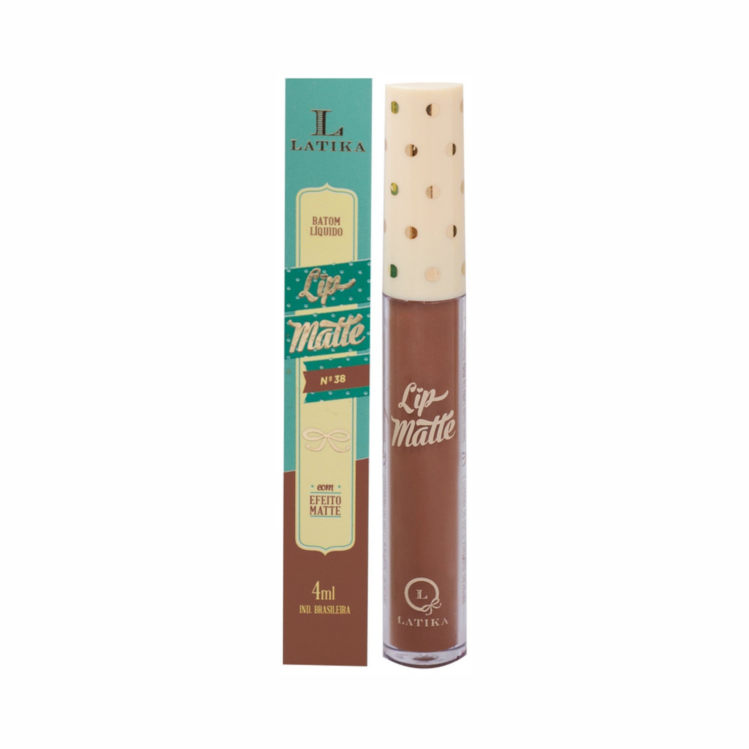 Latika Lip Matte Nude Nº 38 - Batom Líquido 4ml
