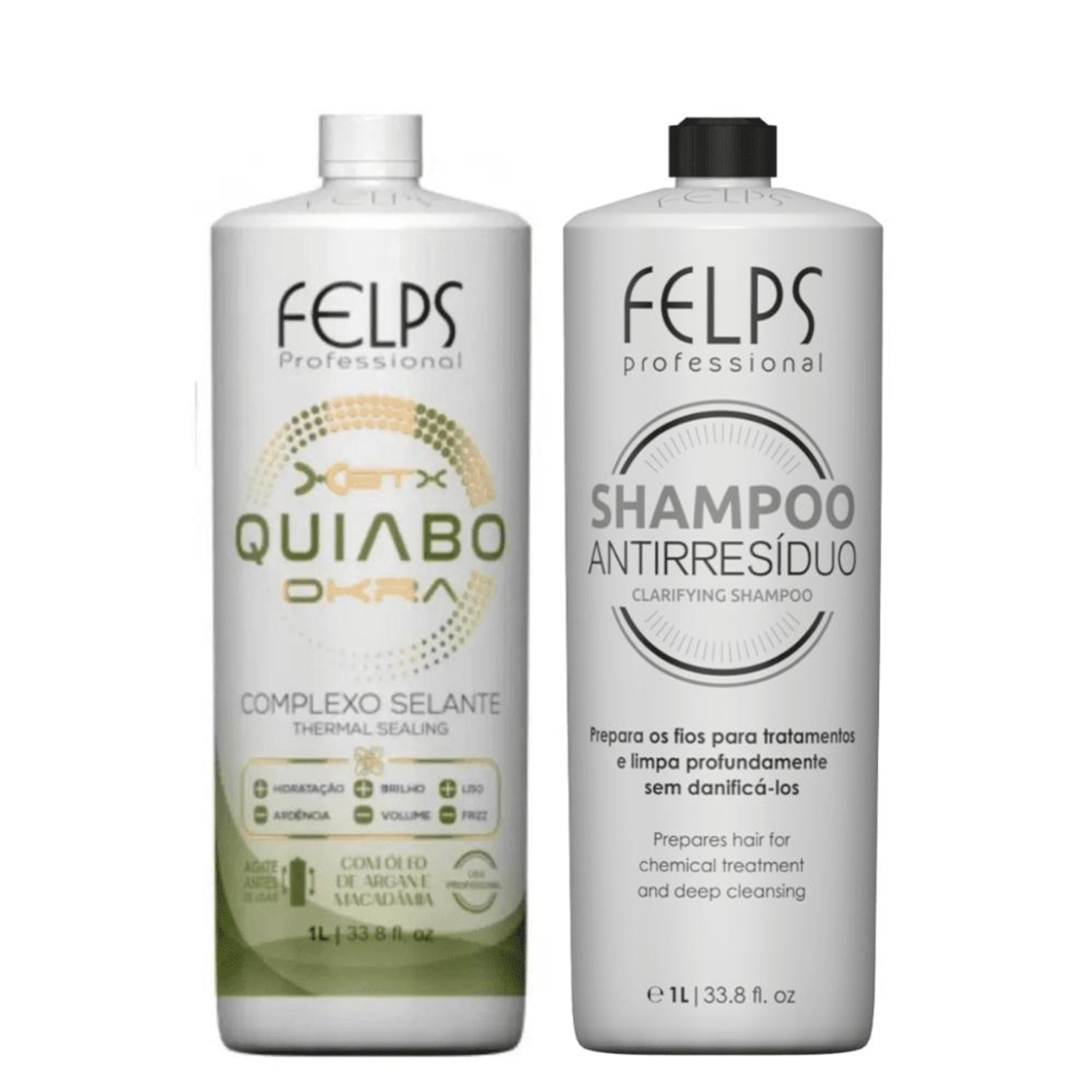 Felps Escova Progressiva De Quiabo Xbtx De Okra 2x1000ml
