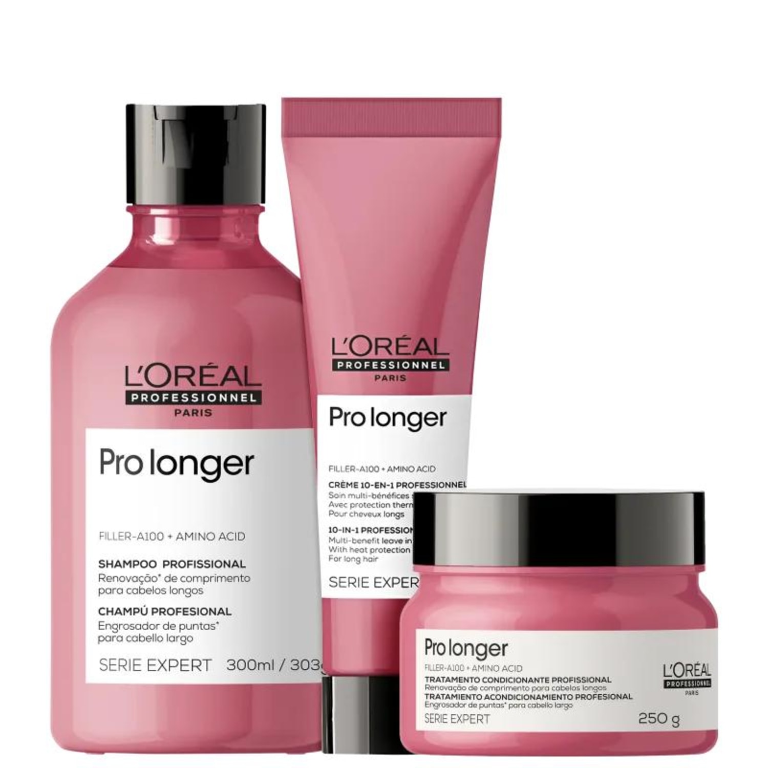 Kit L'Oréal Professionnel Serie Expert Pro Longer Trio de Cuidados Leave-in (3 Produtos)