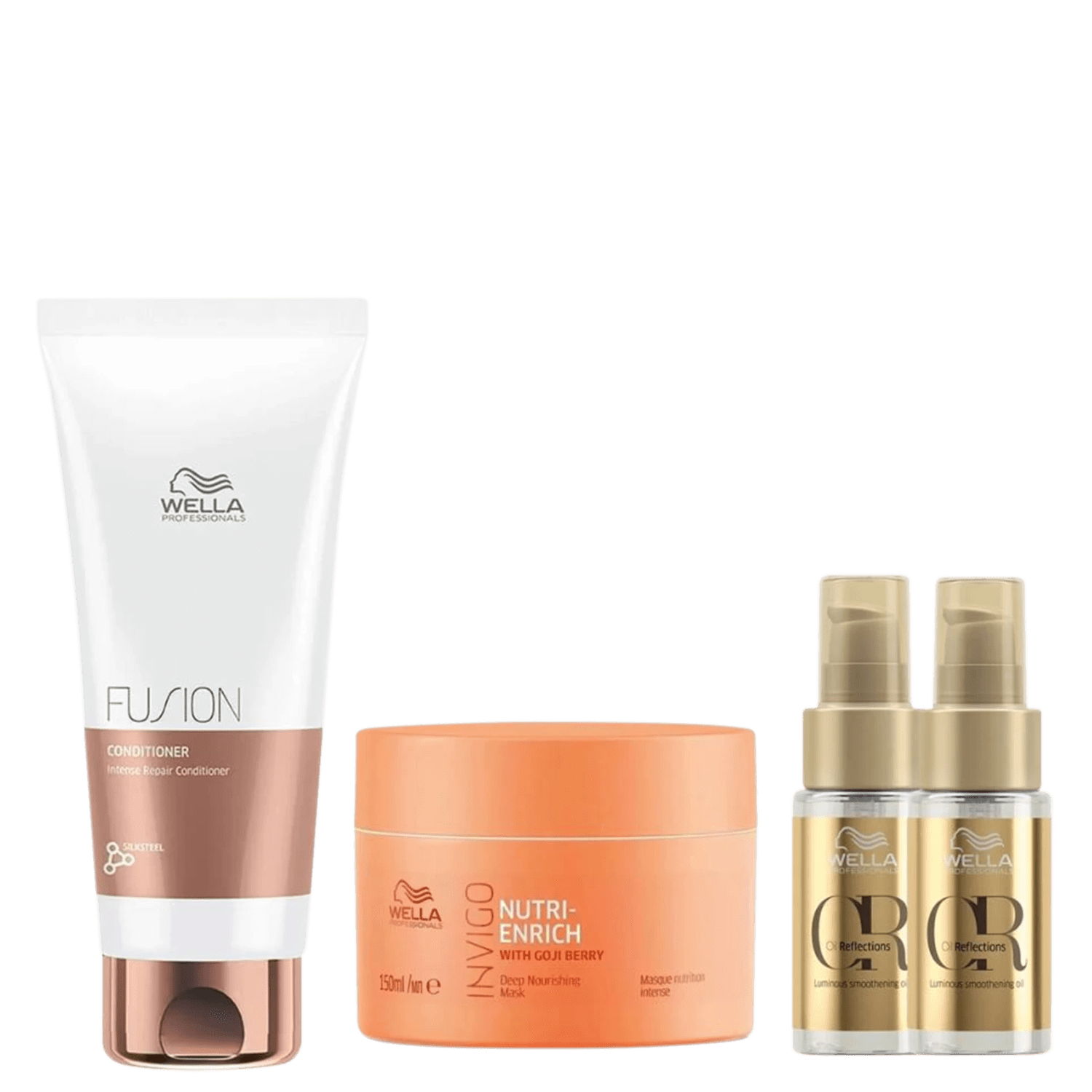 Kit Wella Professionals Fusion Invigo Nutri-Enrich Duo Oil (4 Produtos)