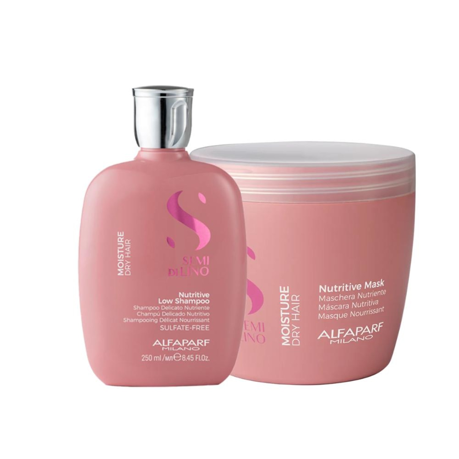 Kit Alfaparf Semi Di Lino Moisture Shampoo & Máscara (2 Produtos)