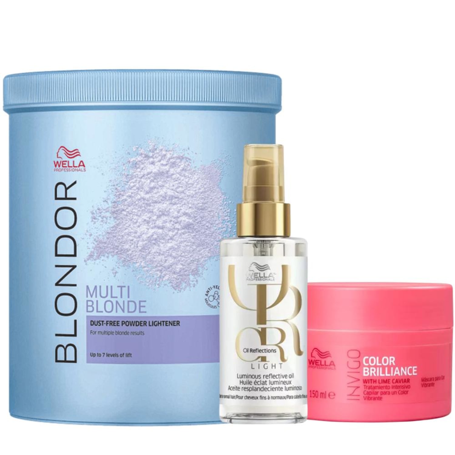 Kit Wella Professionals Invigo Color Brilliance Blondor Oil Reflections Light Luminous (3 Produtos)