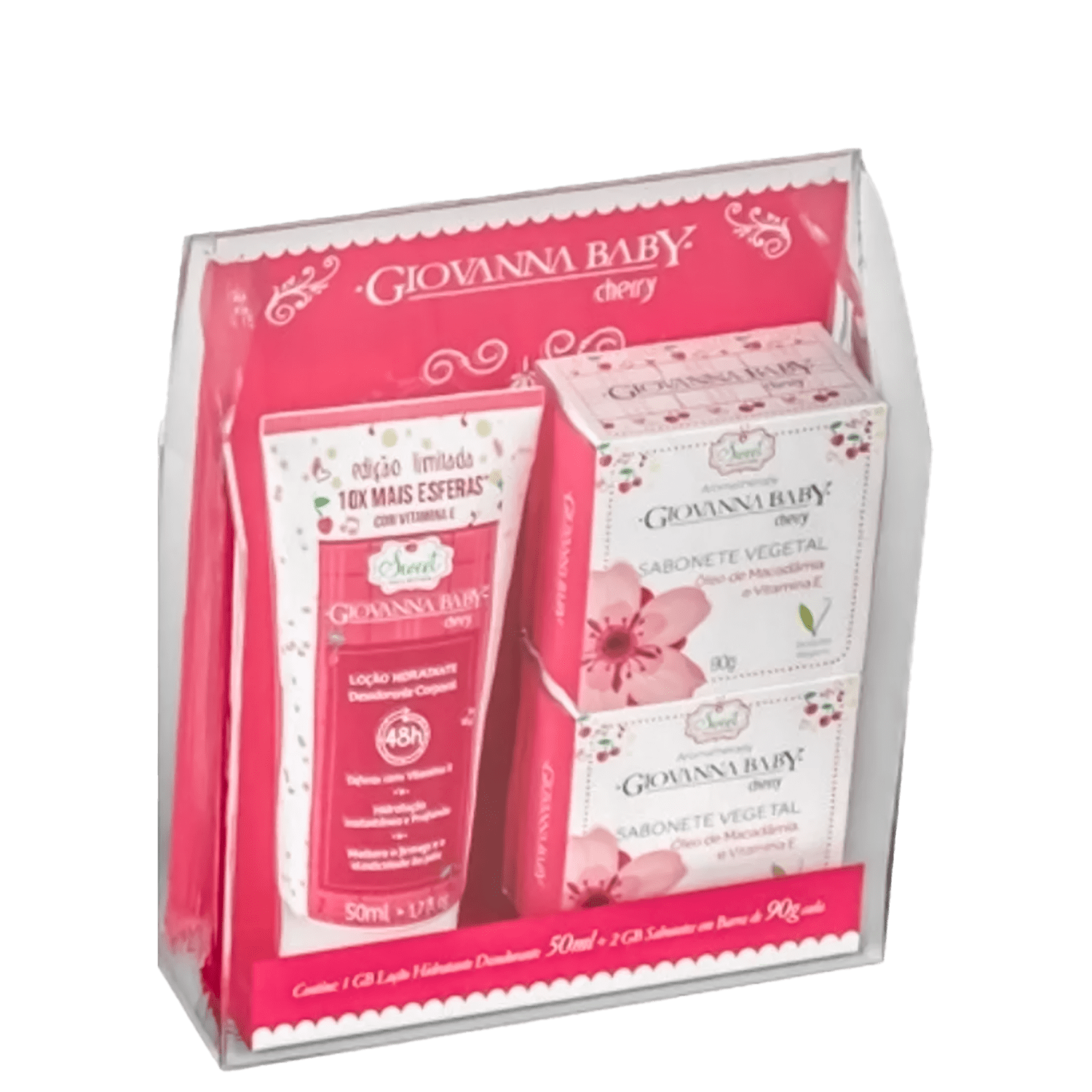 Kit Giovanna Baby Vegetais Eterno Encanto Cherry Loção Hidratante + Sabonete Vegetal