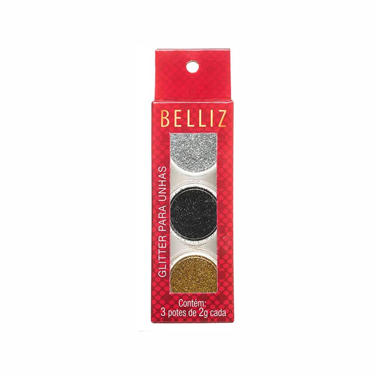 Belliz Classic - Glitter para Unhas (3 Unidades)