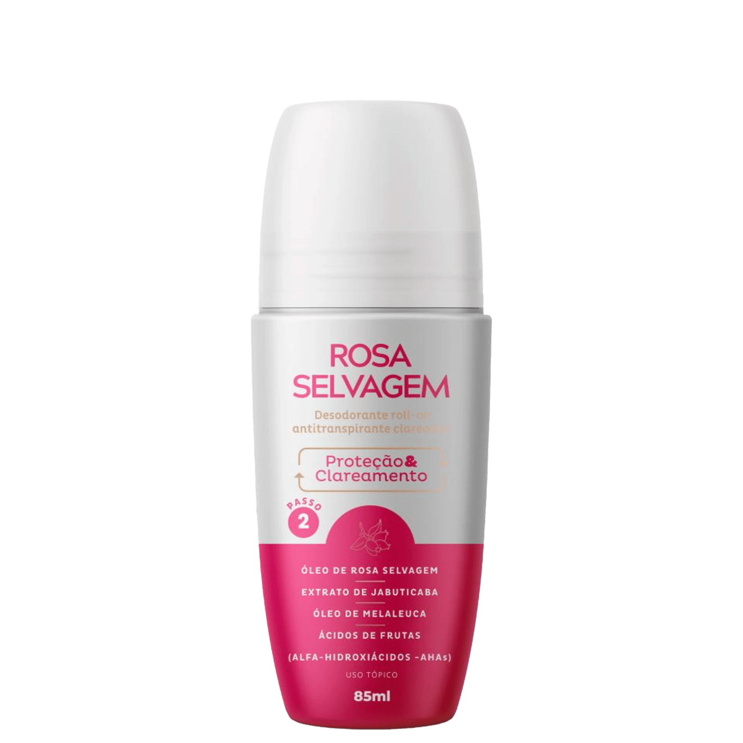 Rosa Selvagem Proteção Passo 2 - Desodorante Roll-On Antitranspirante 85ml