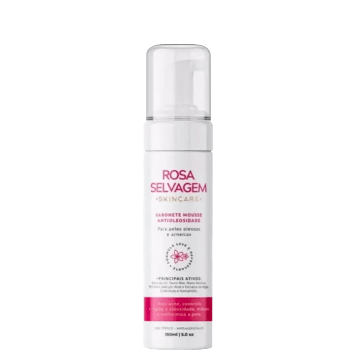 Rosa Selvagem Skincare - Sabonete Mousse Facial 150ml