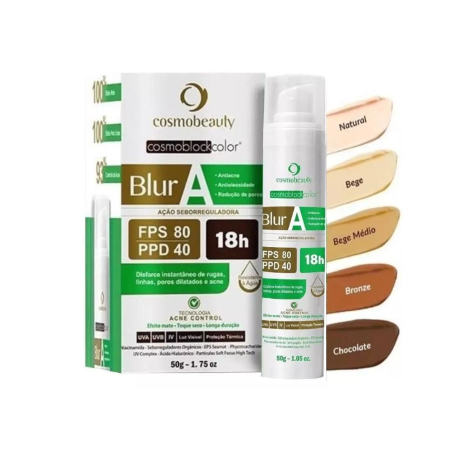Cosmobeauty Cosmoblock Blur A FPS 80 Bronze - Protetor Solar 50g