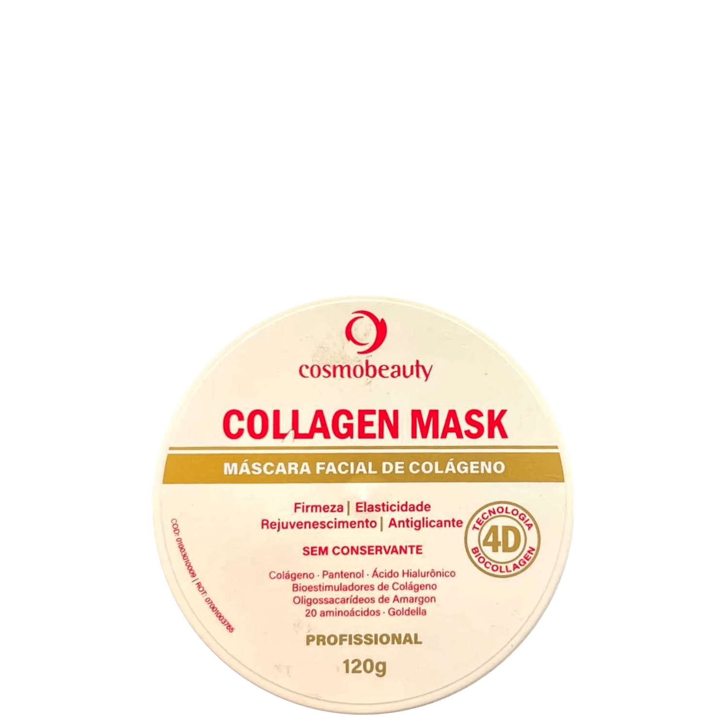 Cosmobeauty Collagen Mask - Máscara Facial de Colágeno 120g