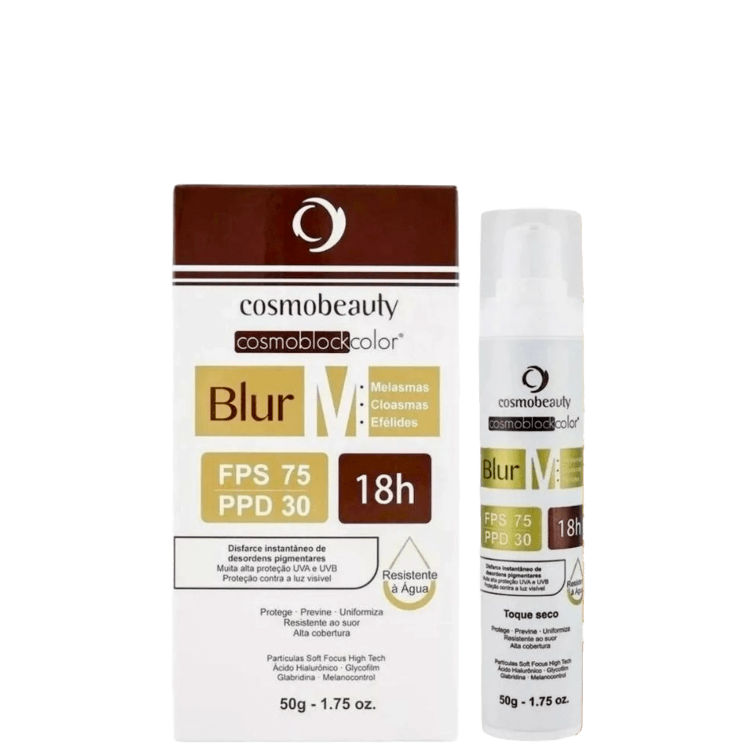 Cosmobeauty Cosmoblock Color Blur M FPS 75 PPD 30 Bege - Protetor Solar com Cor 50g