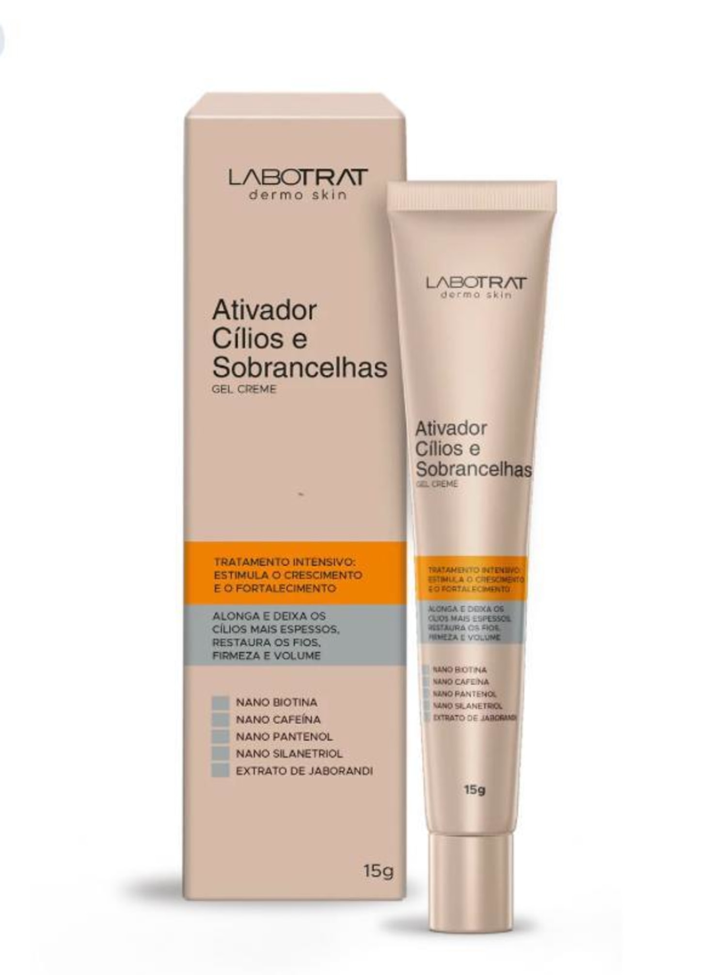 Labotrat Dermo Skin - Gel Creme Ativador de Crescimento de Cílios e Sobrancelhas 15g