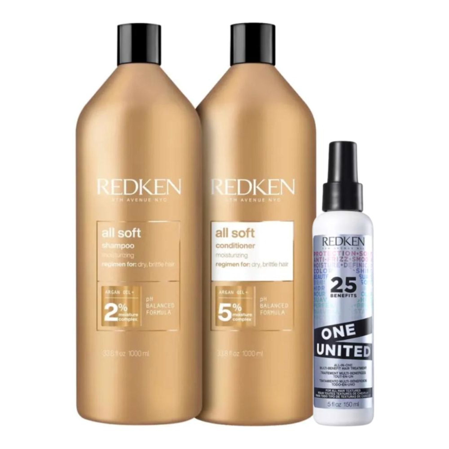 Kit Redken All Soft One United (3 Produtos)