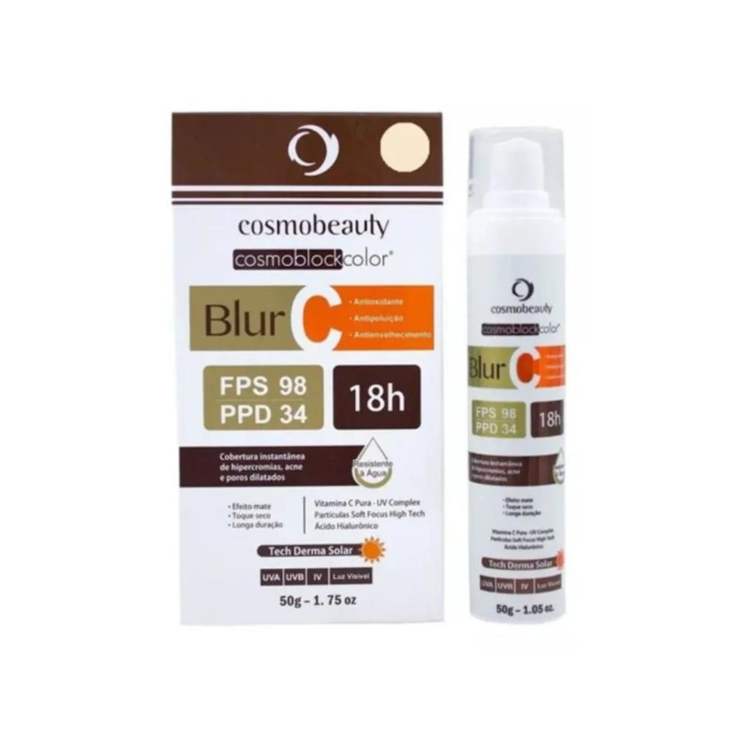 Cosmobeauty Blur C FPS 98 PPD 34 Bronze - Protetor Solar com Cor 50g