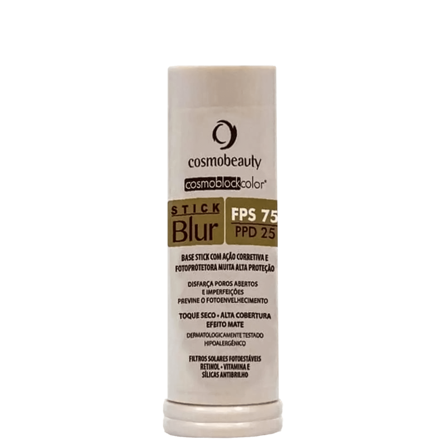 Cosmobeauty Cosmoblock Color Stick Blur FPS 75 PPD 25 Bronze - Base em Bastão 18g