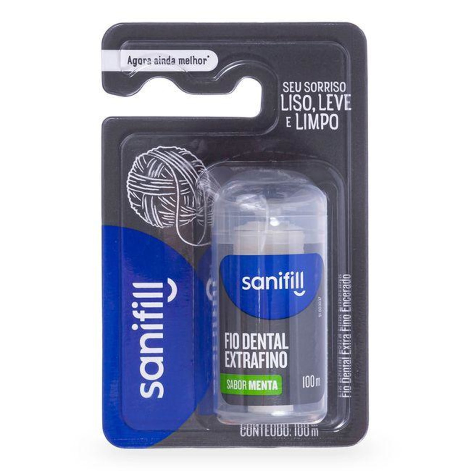 Fio Dental Sanifill Extrafino Sabor Menta 125m