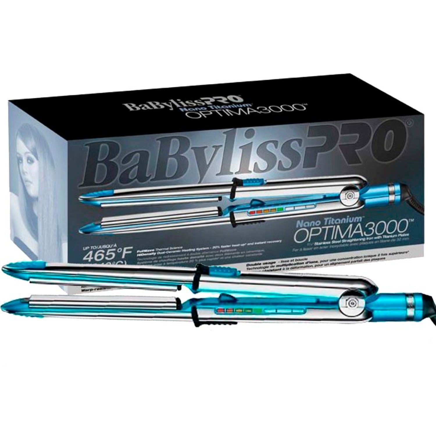 Babyliss Pro Nano Titanium Optima 3000 - Prancha de Cabelos