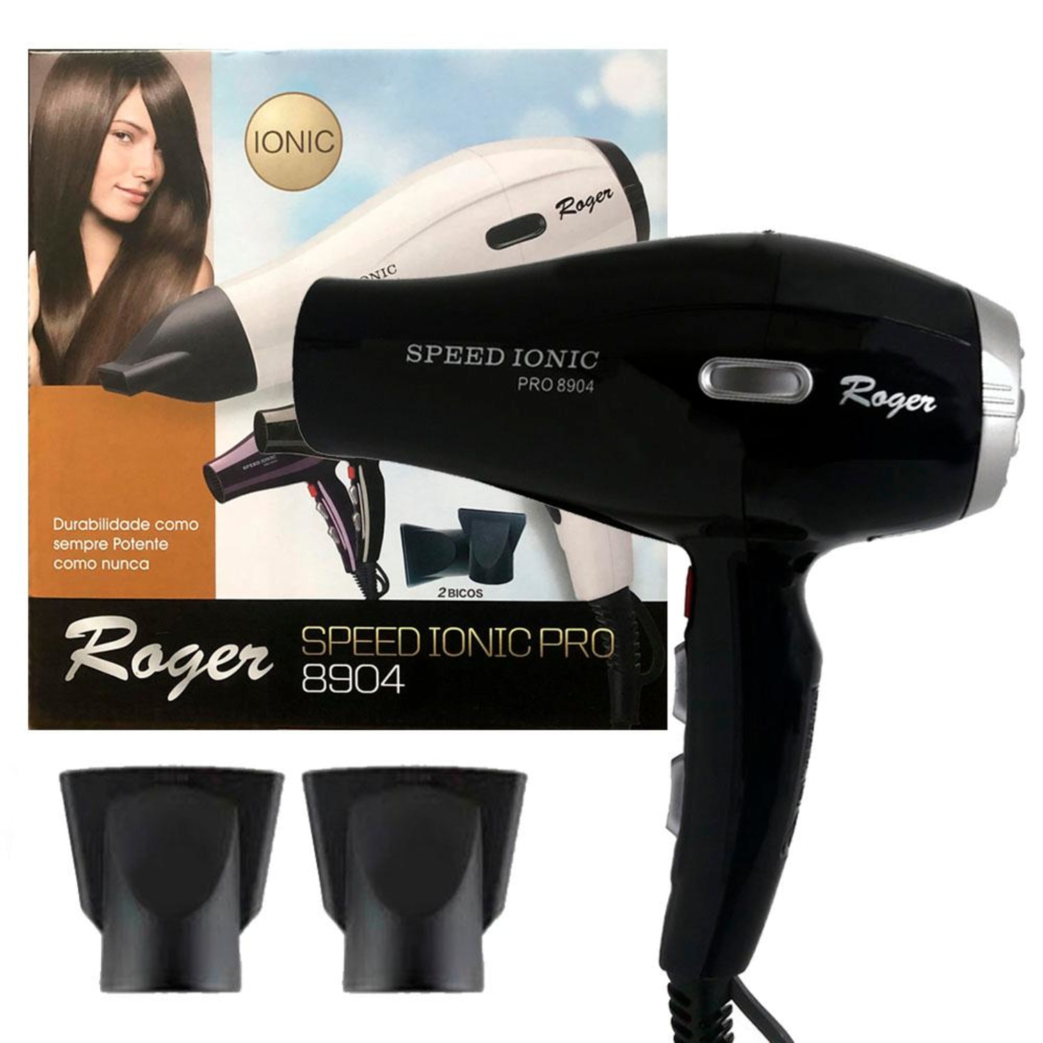 Secador Roger Speed Ionic Pro 8904 - Preto