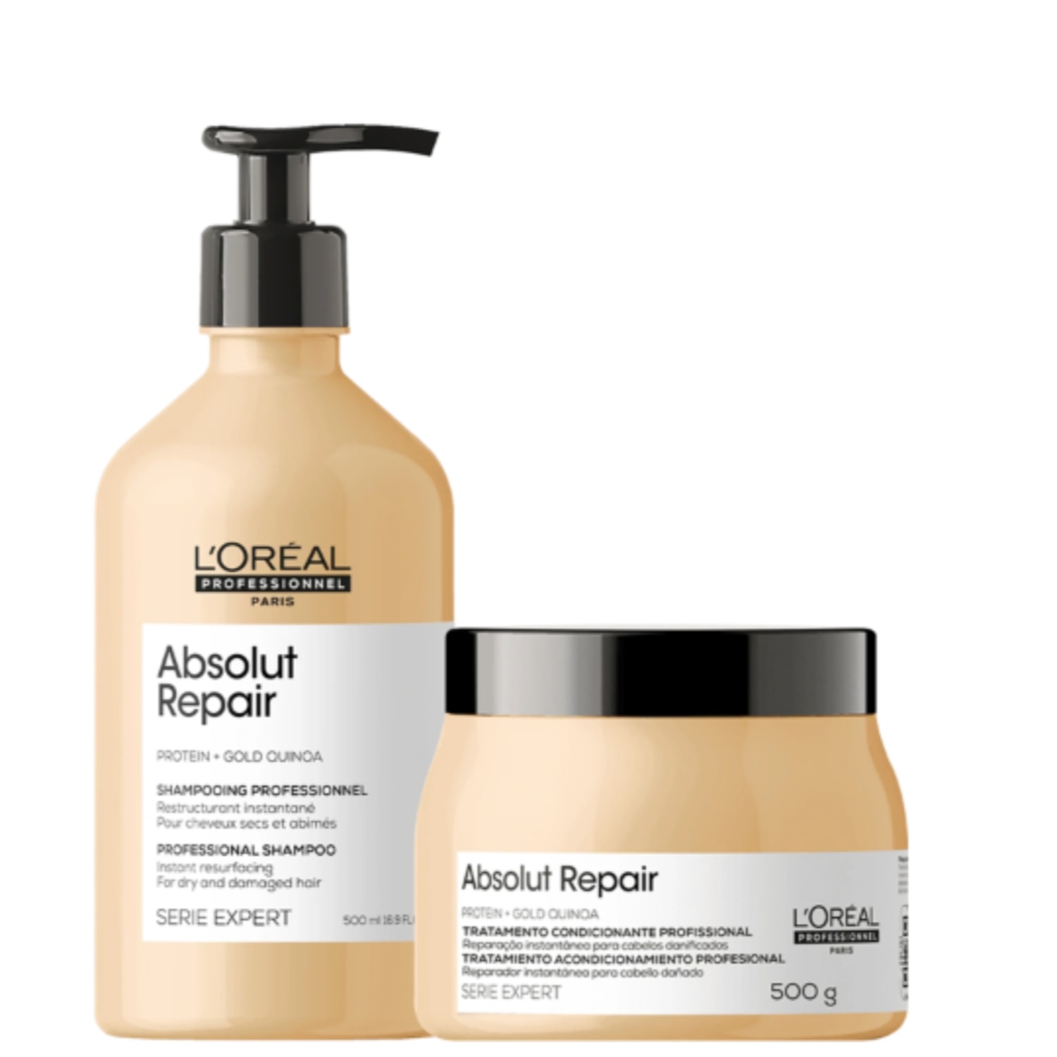 Kit L'Oréal Professionnel Absolut Repair Gold Quinoa + Protein Instant Resurfacing Duo (2 Produtos)