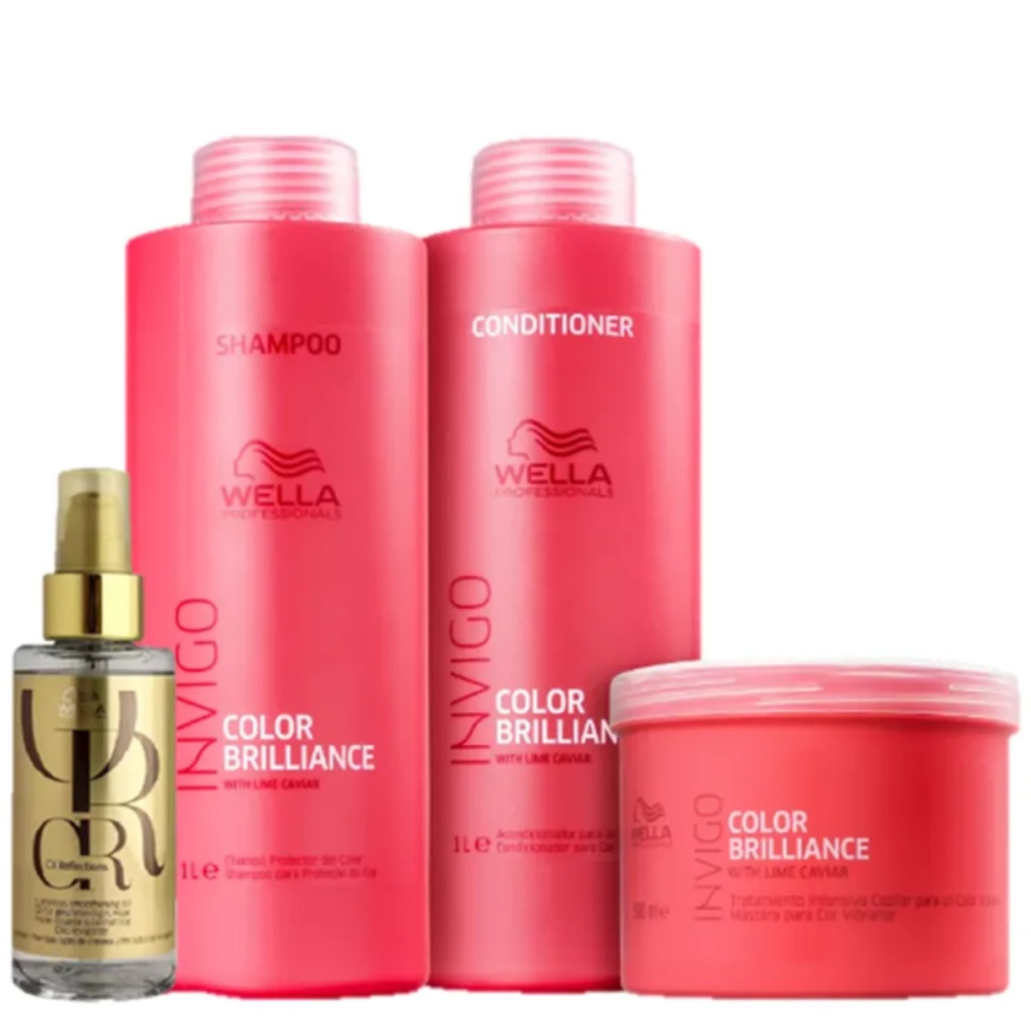 Kit Wella Professionals Brilliance Combo Salon Oil (4 Produtos)