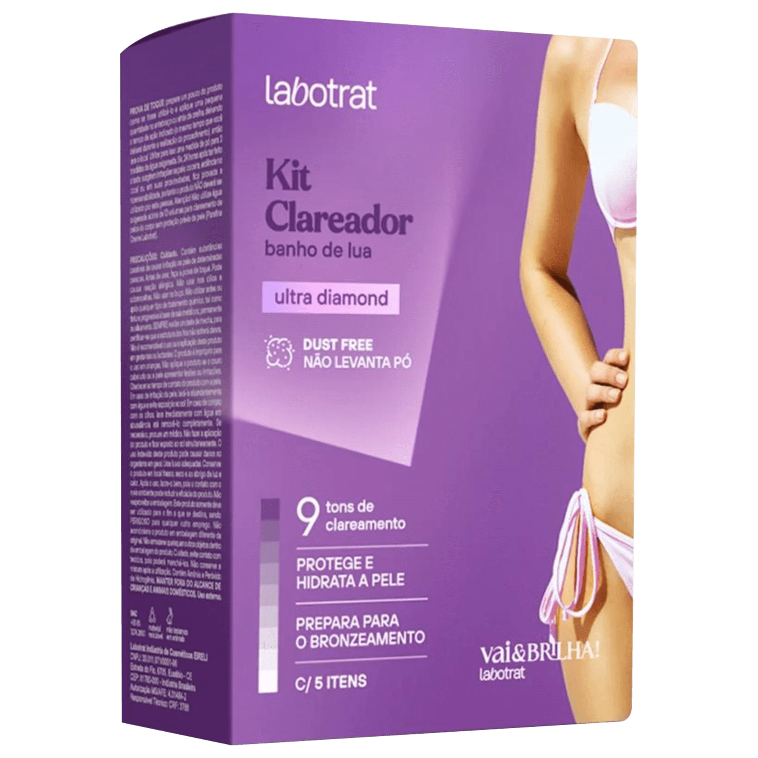 Kit Clareador Banho de Lua Labotrat Vai & Brilha Ultra Diamond 5 Itens
