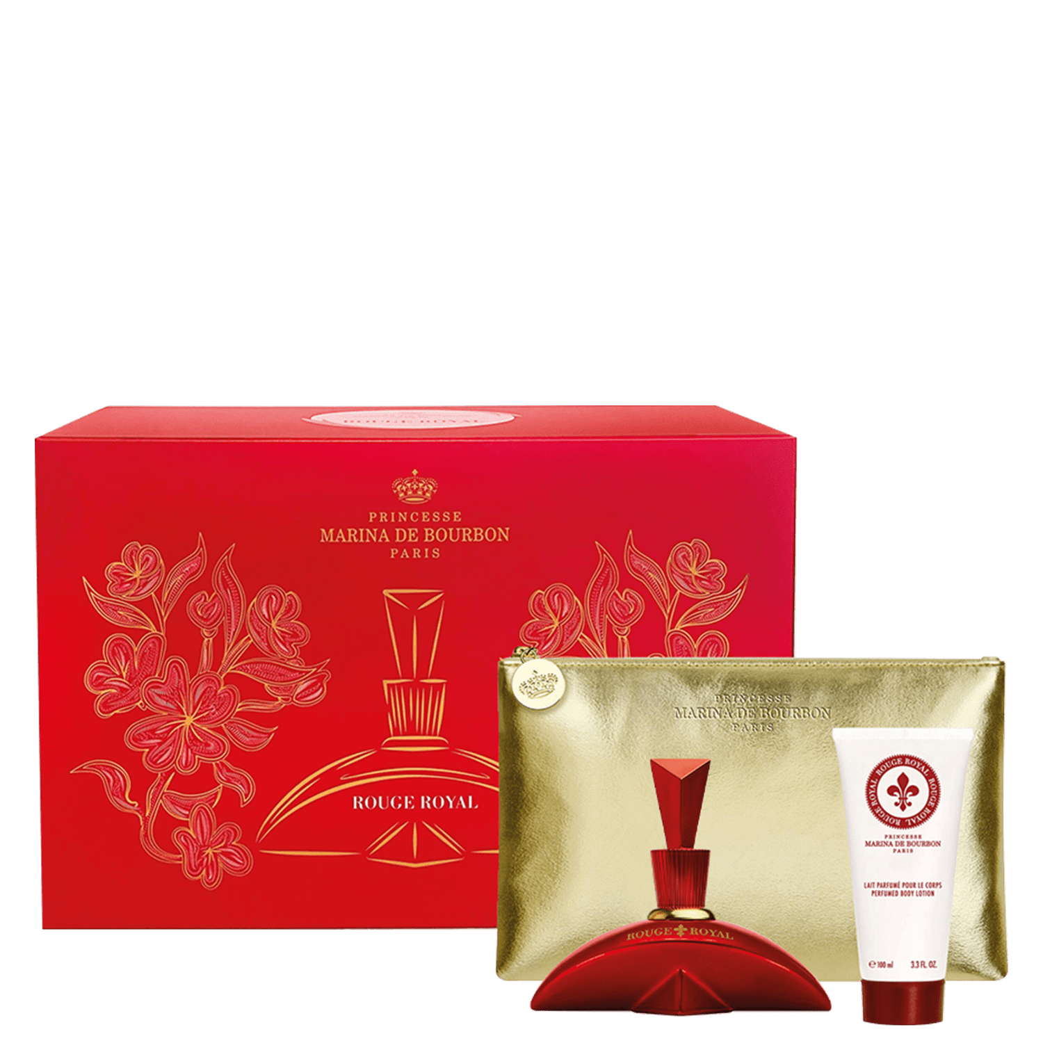 Conjunto Rouge Royal Marina de Bourbon Feminino (3 Produtos)