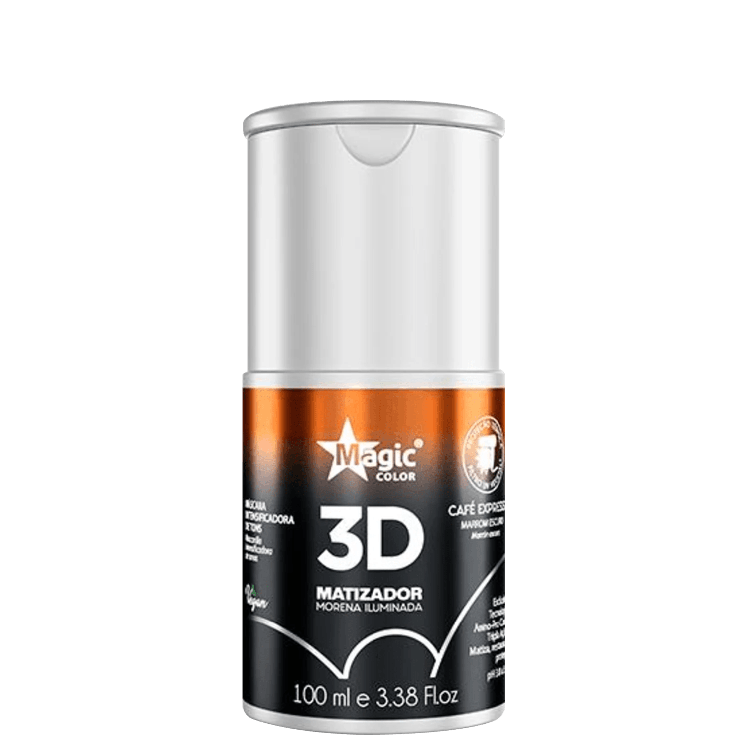 Mini Matizador 3D Morena Iluminada Magic Color 100ml - Café Expresso (Efeito Castanho Médio Marrom)
