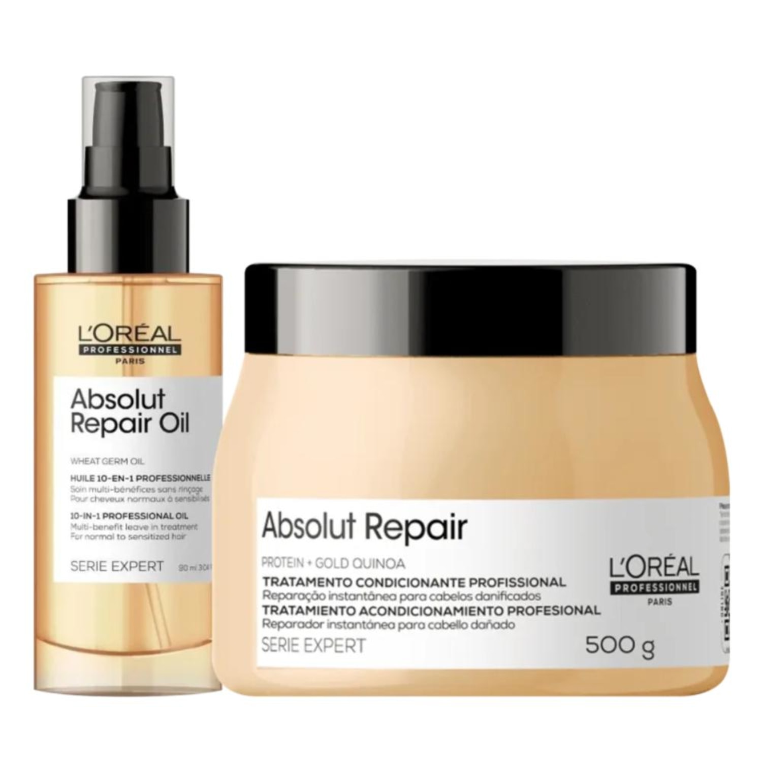 Kit L'Oréal Professionnel Serie Expert Absolut Repair Gold Quinoa Treatment Salon Duo (2 Produtos)