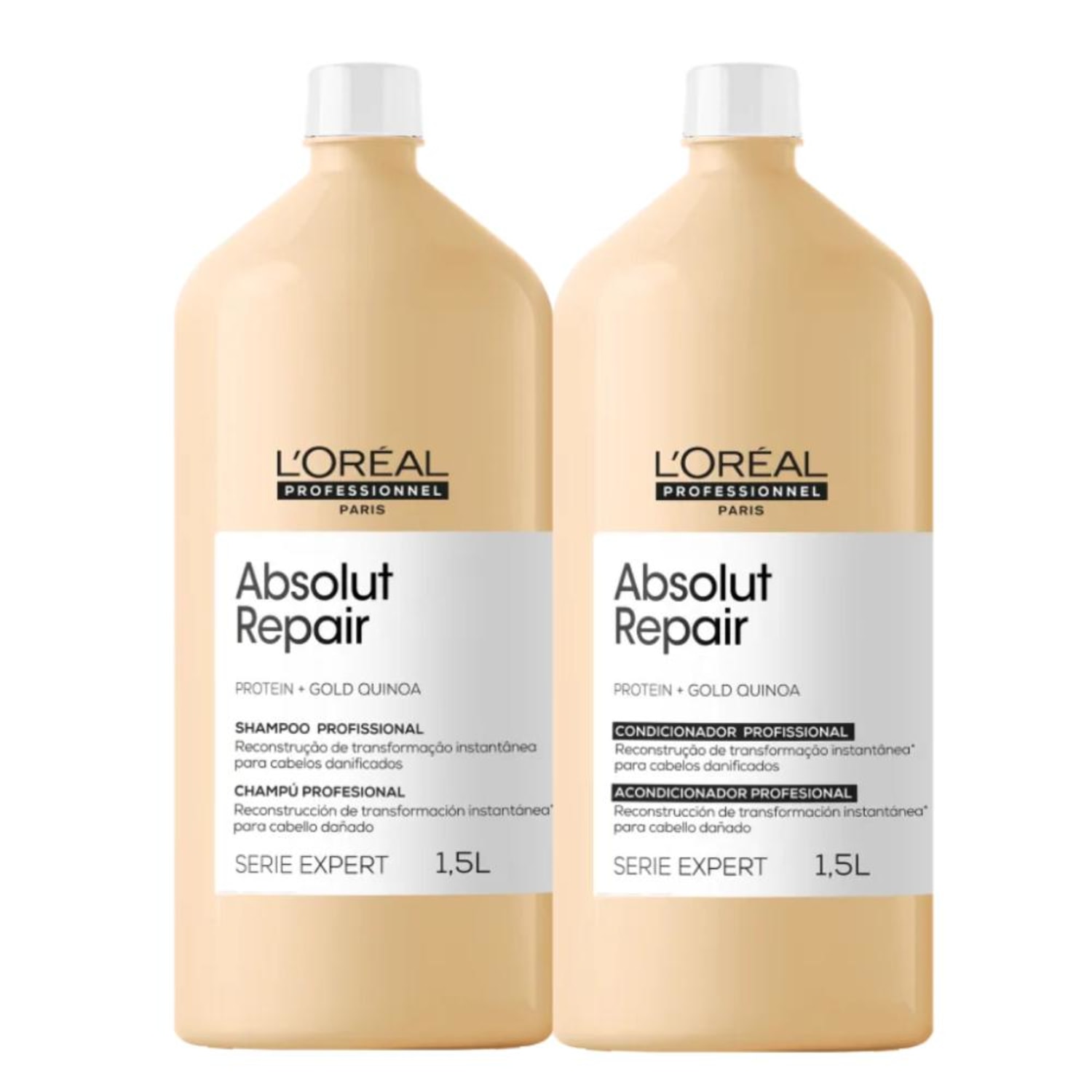 Kit L'Oréal Professionnel Serie Expert Absolut Repair Gold Quinoa + Protein Salon Duplo (2 Produtos)