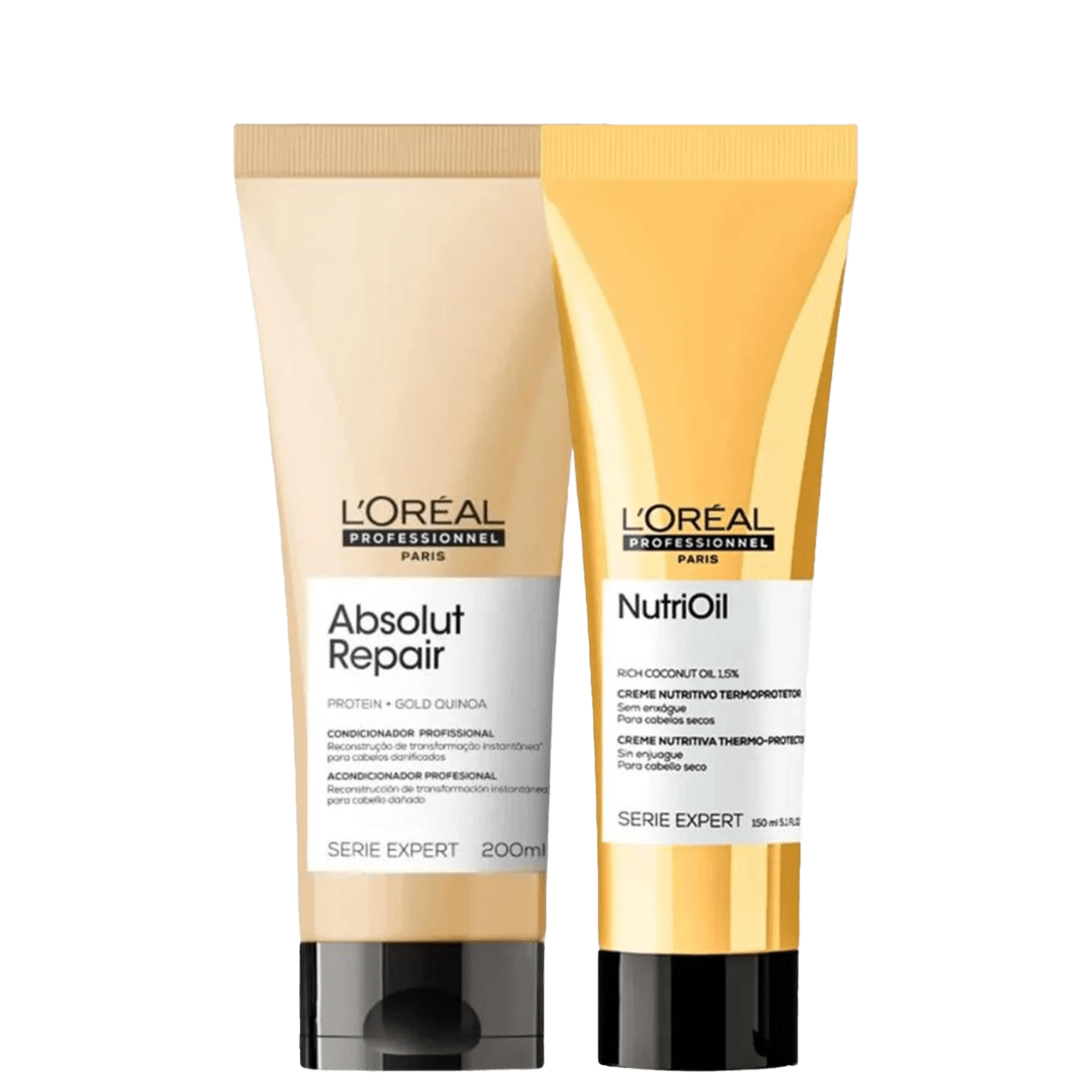 Kit L'Oréal Professionnel Condicionador Absolut Repair + Leave-in NutriOil (2 Produtos)