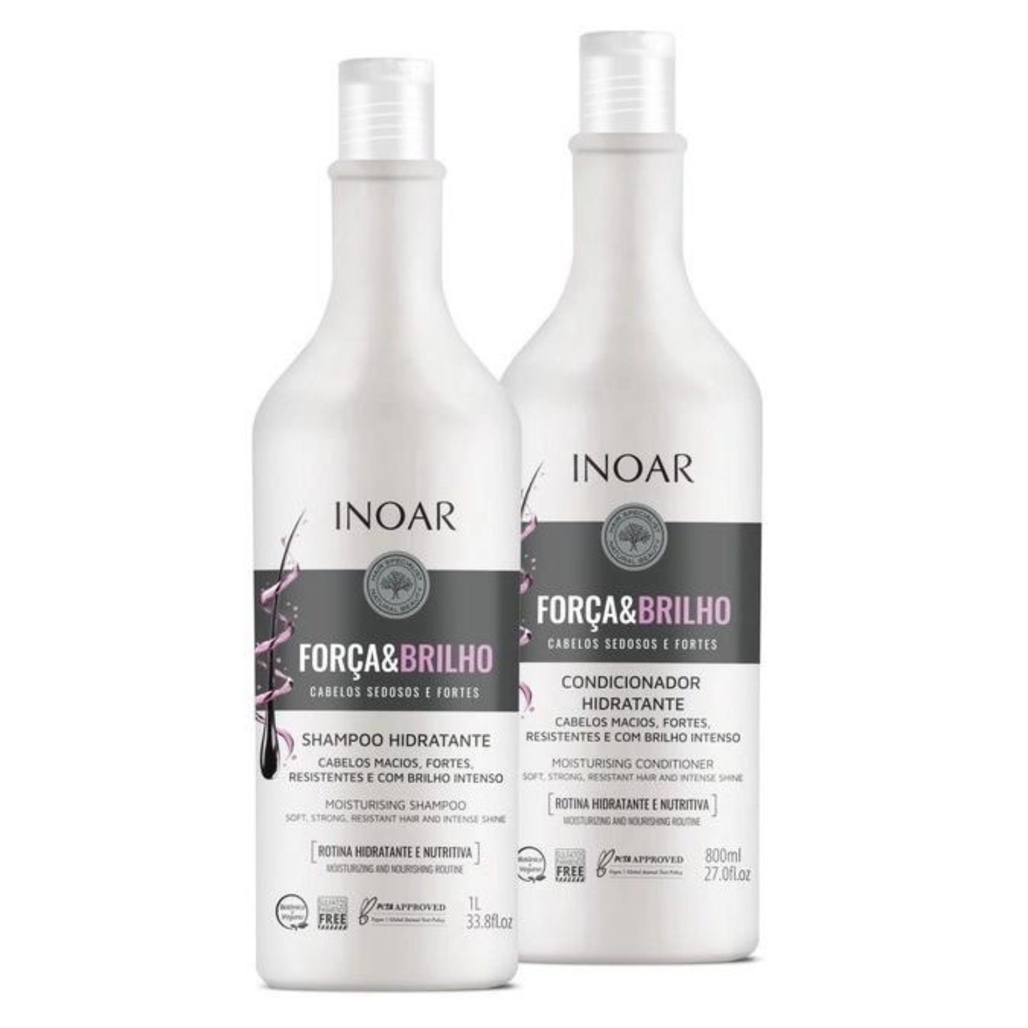 Inoar Kit Força e Brilho Shampoo e Condicionador 800ml