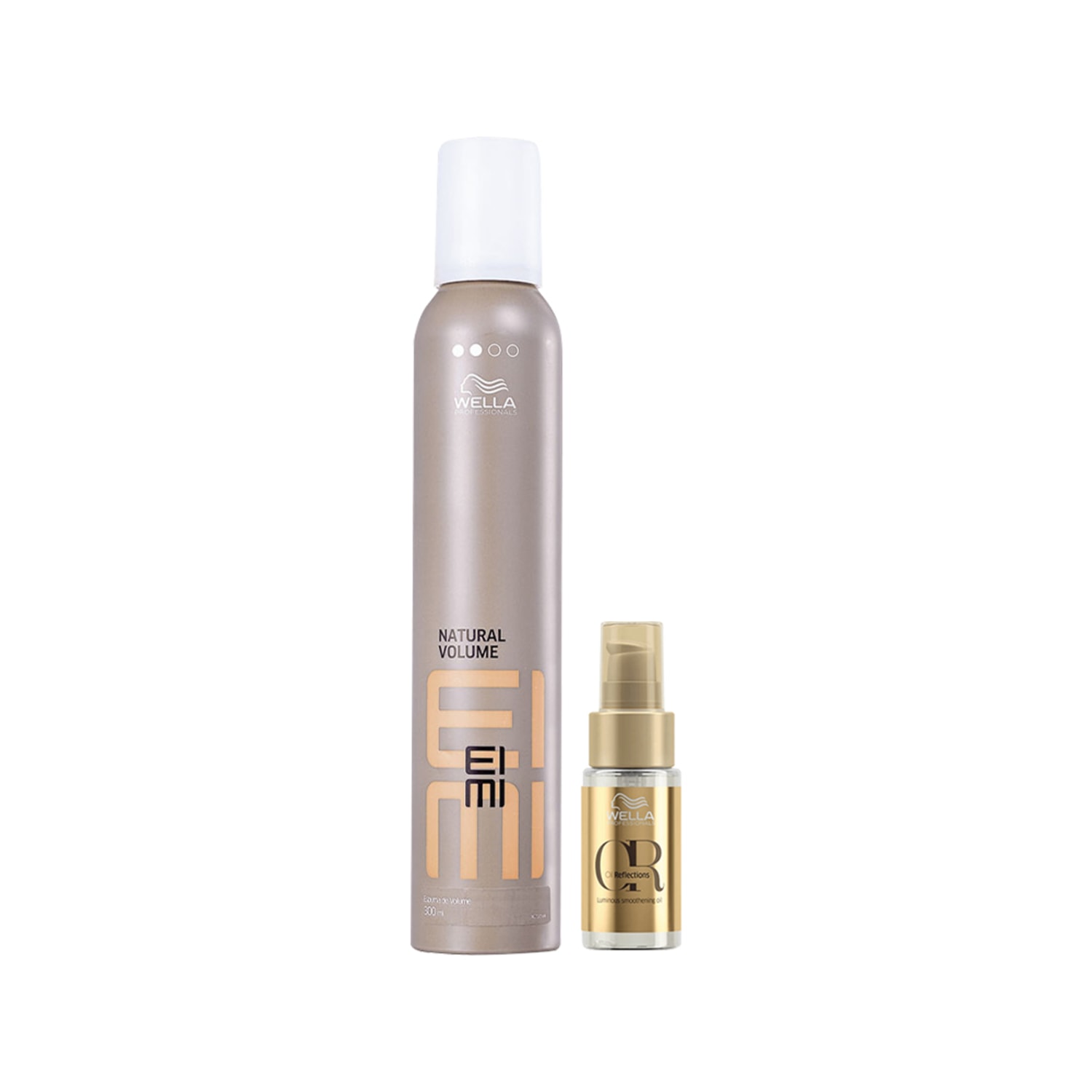 Kit Wella Professionals EIMI Natural Volume + Oil Reflections Duo (2 Produtos)