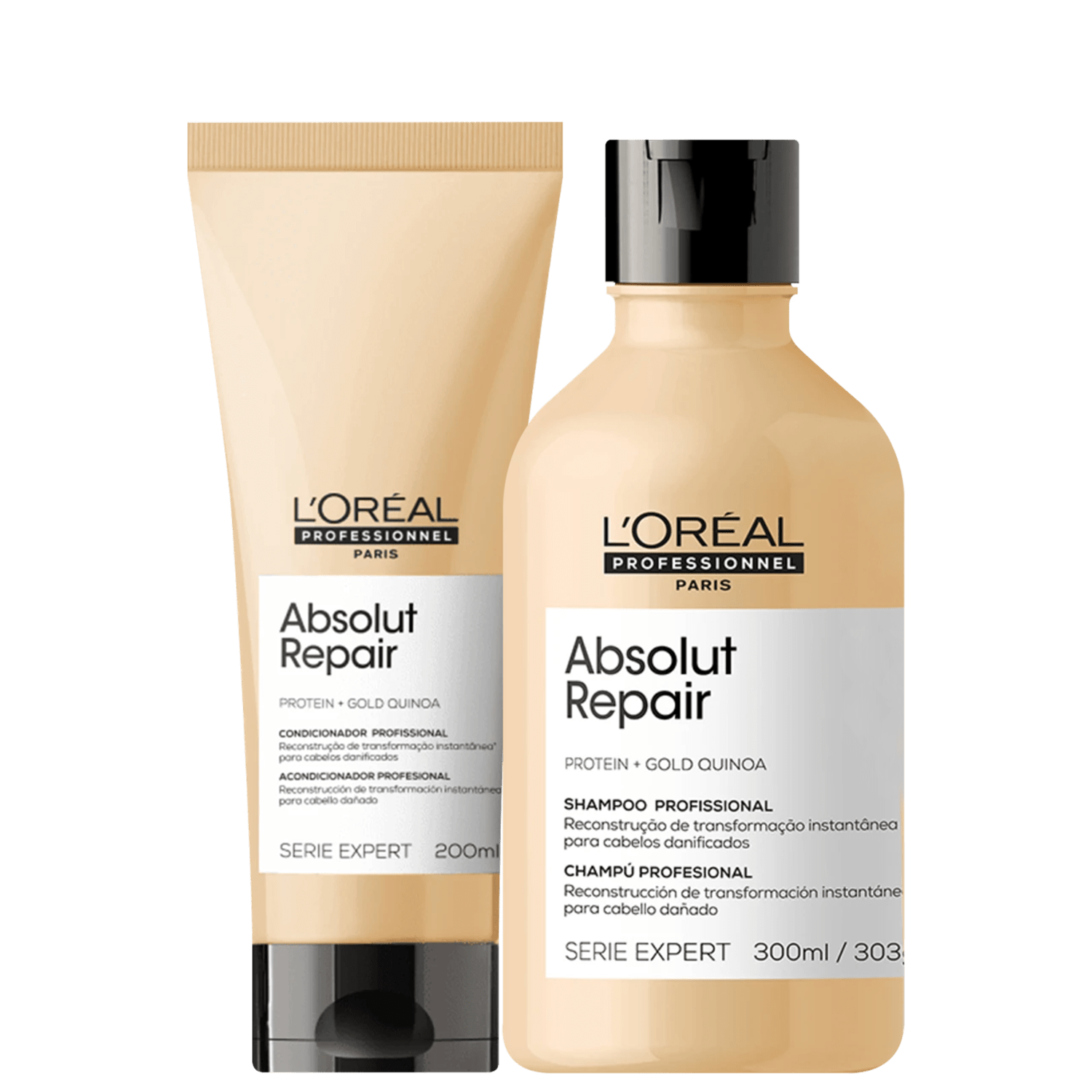 Kit L'Oréal Professionnel Serie Expert Absolut Repair Gold Quinoa + Protein Duplinha (2 Produtos)