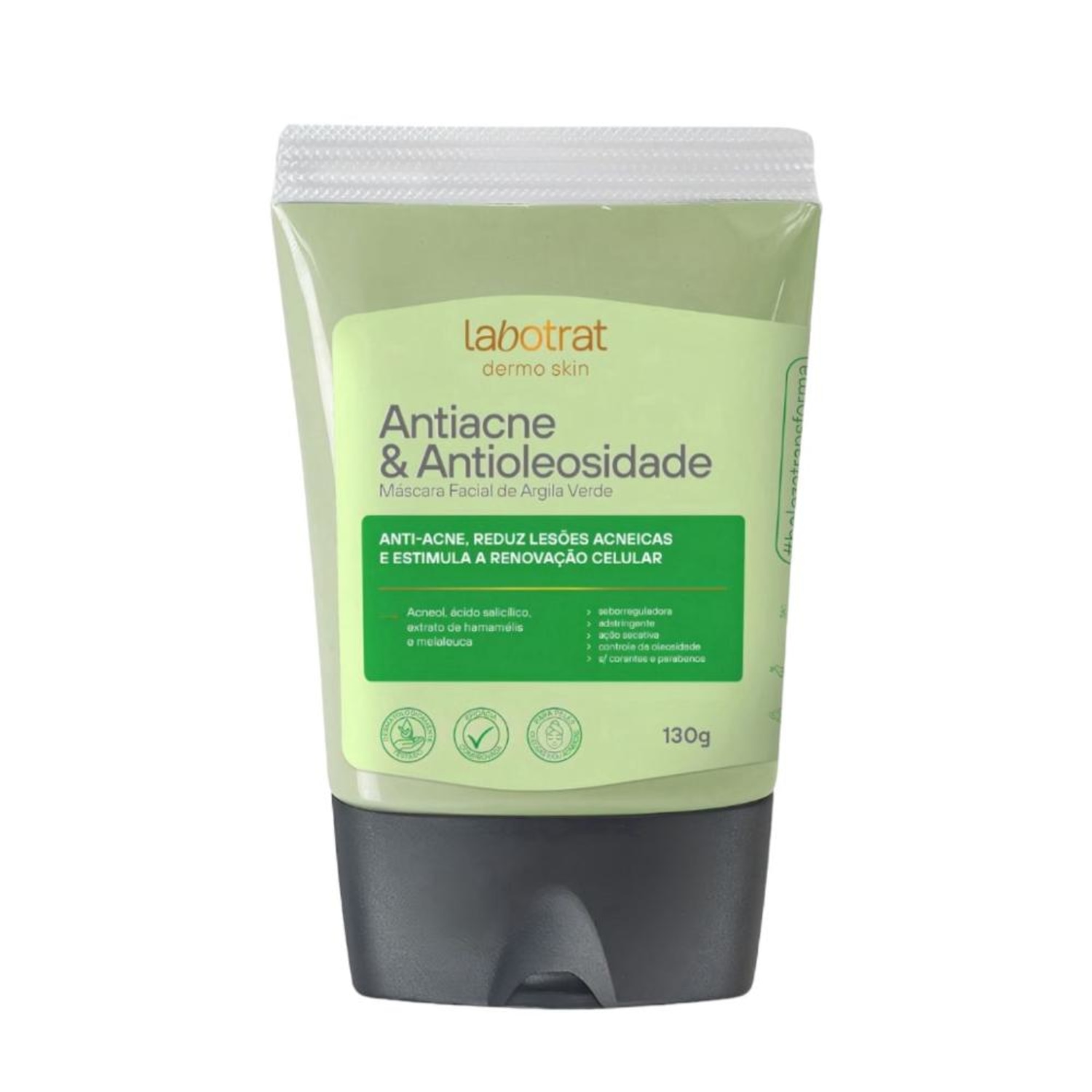 Labotrat Dermo Skin Argila Verde Antiacne & Antioleosidade - Máscara Facial 130g