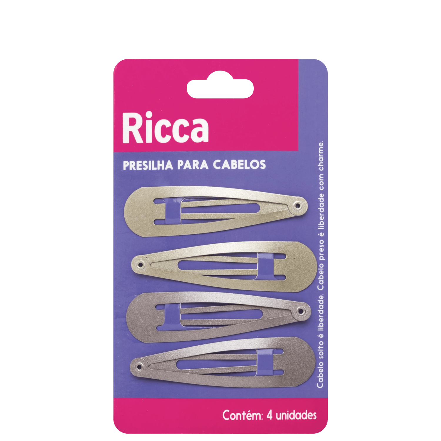 PRESILHAS TIC TAC RICCA METALLIC BLONDE 1765