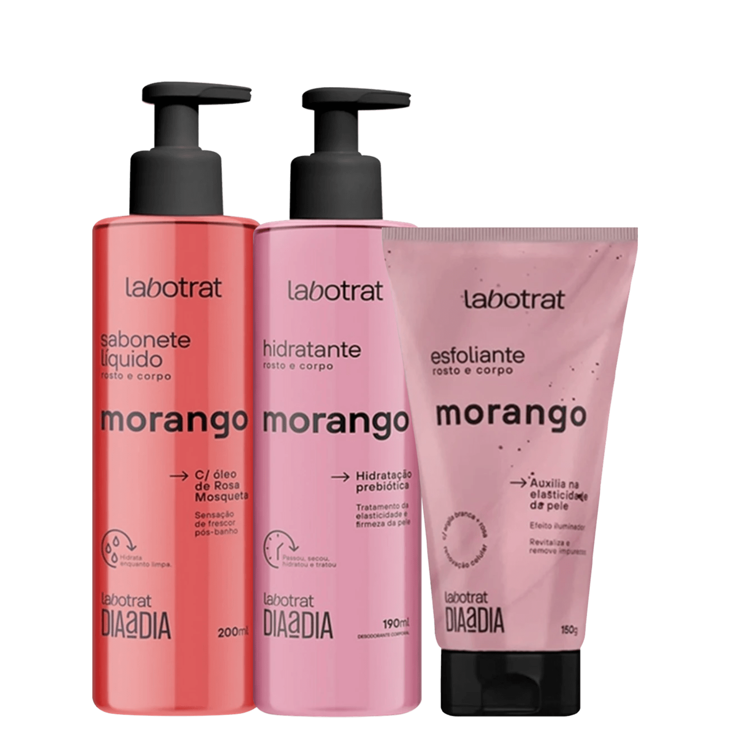 KIT DE BANHO DIA A DIA LABOTRAT VERSÃO:MORANGO