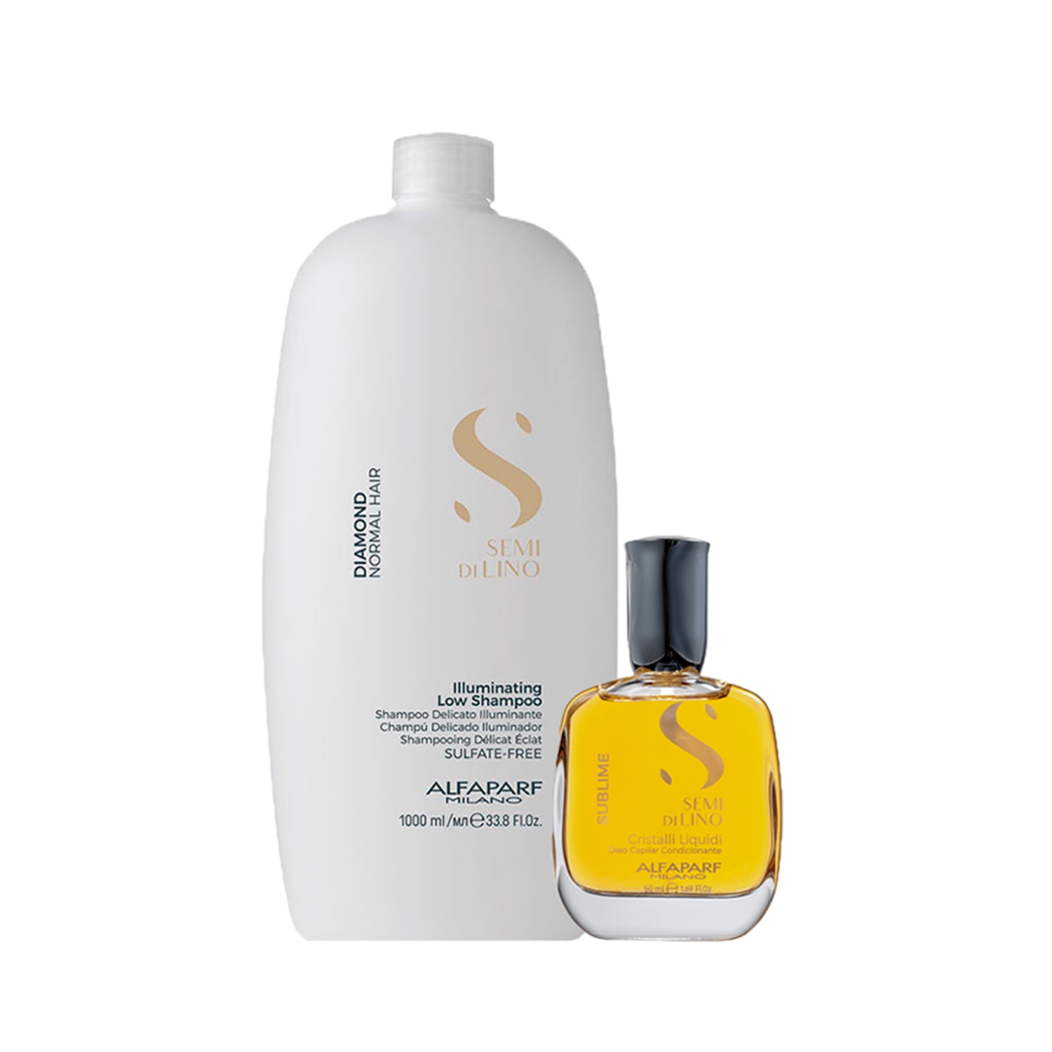 Kit Alfaparf Semi Di Lino Diamond Cristalli Care Salon (2 Produtos)
