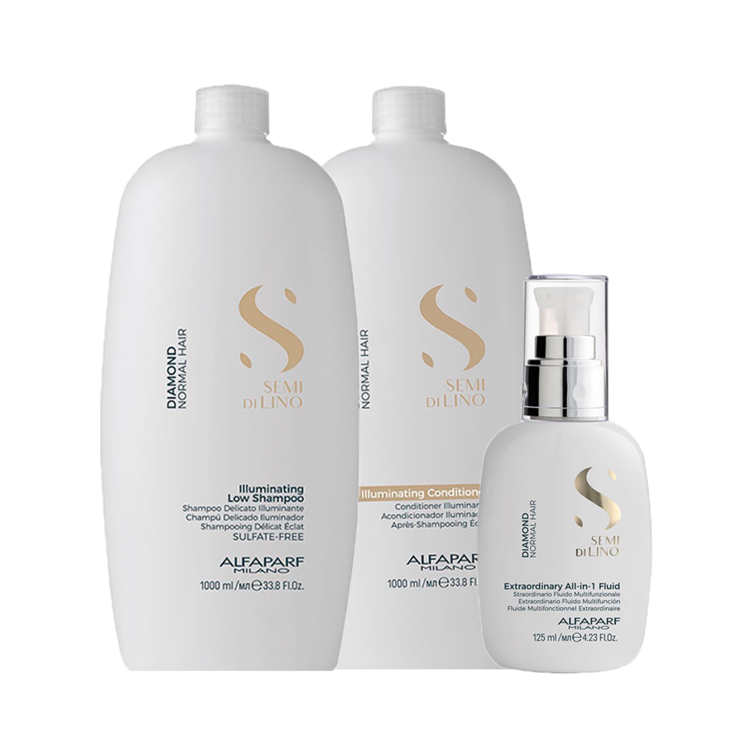 Kit Alfaparf Semi Di Lino Diamond Extraordinary Salon (3 Produtos)