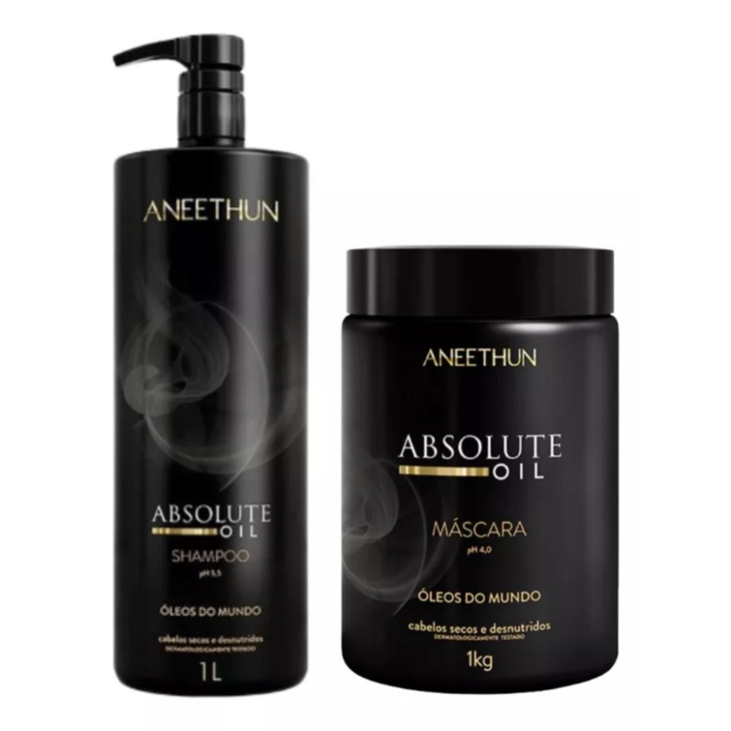 KIT ABSOLUTE OIL SHAMPOO 1L E MÁSCARA 1KG - ANEETHUN