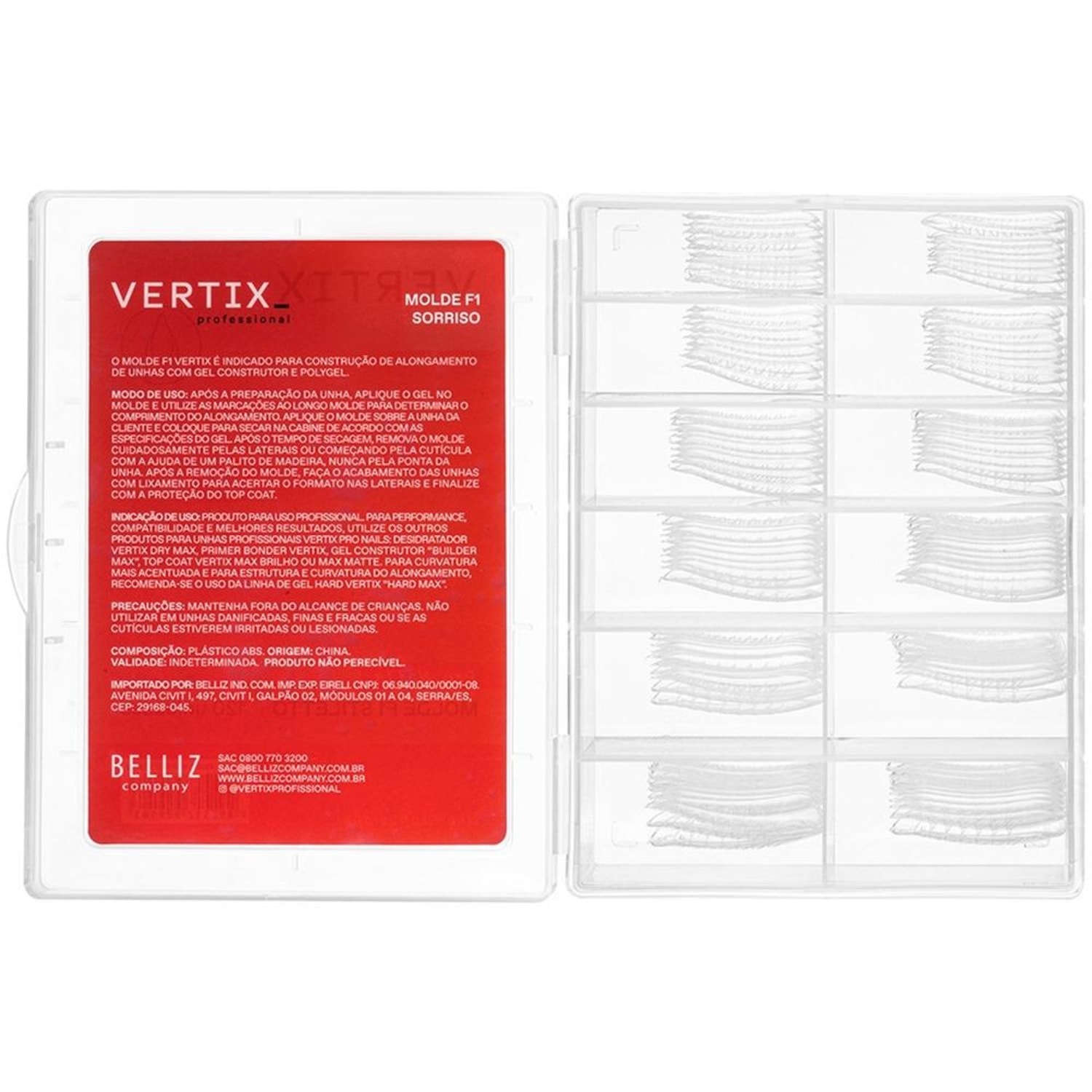 Vertix Pro Nails F1 Sorriso - Molde de Unhas (120 Unidades)