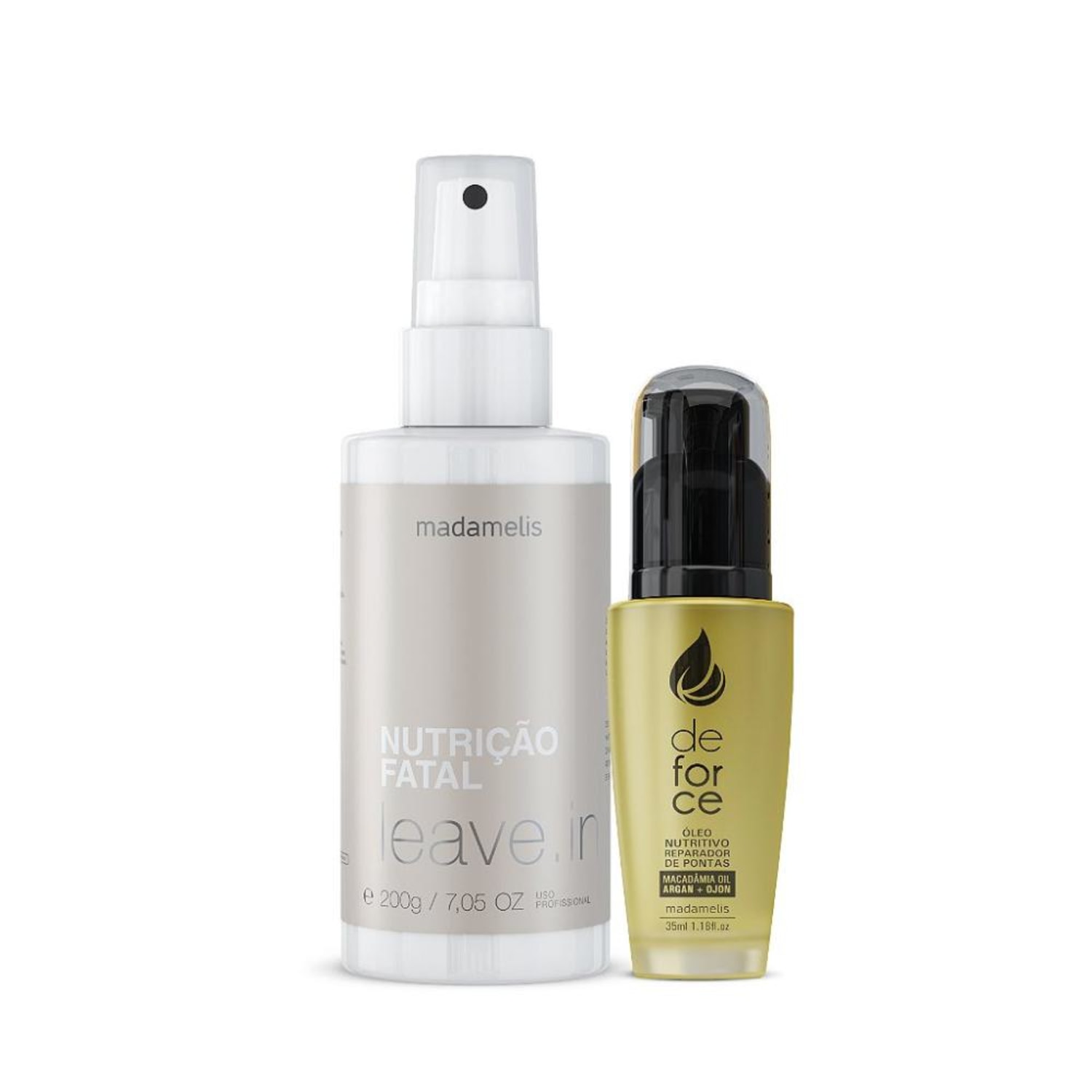 KIT UMECTAÇÃO LEAVE-IN NUTRIÇÃO FATAL 200G E ÓLEO DE ARGAN 35ML