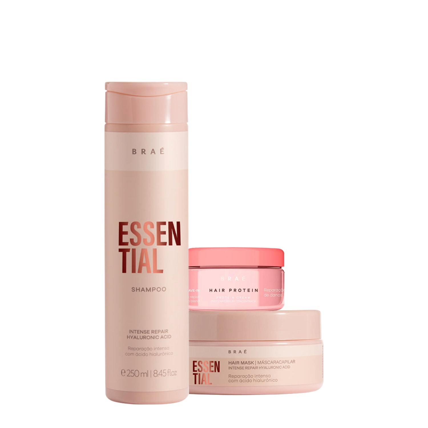 Kit Braé Essential e Hair Protein (3 Produtos)