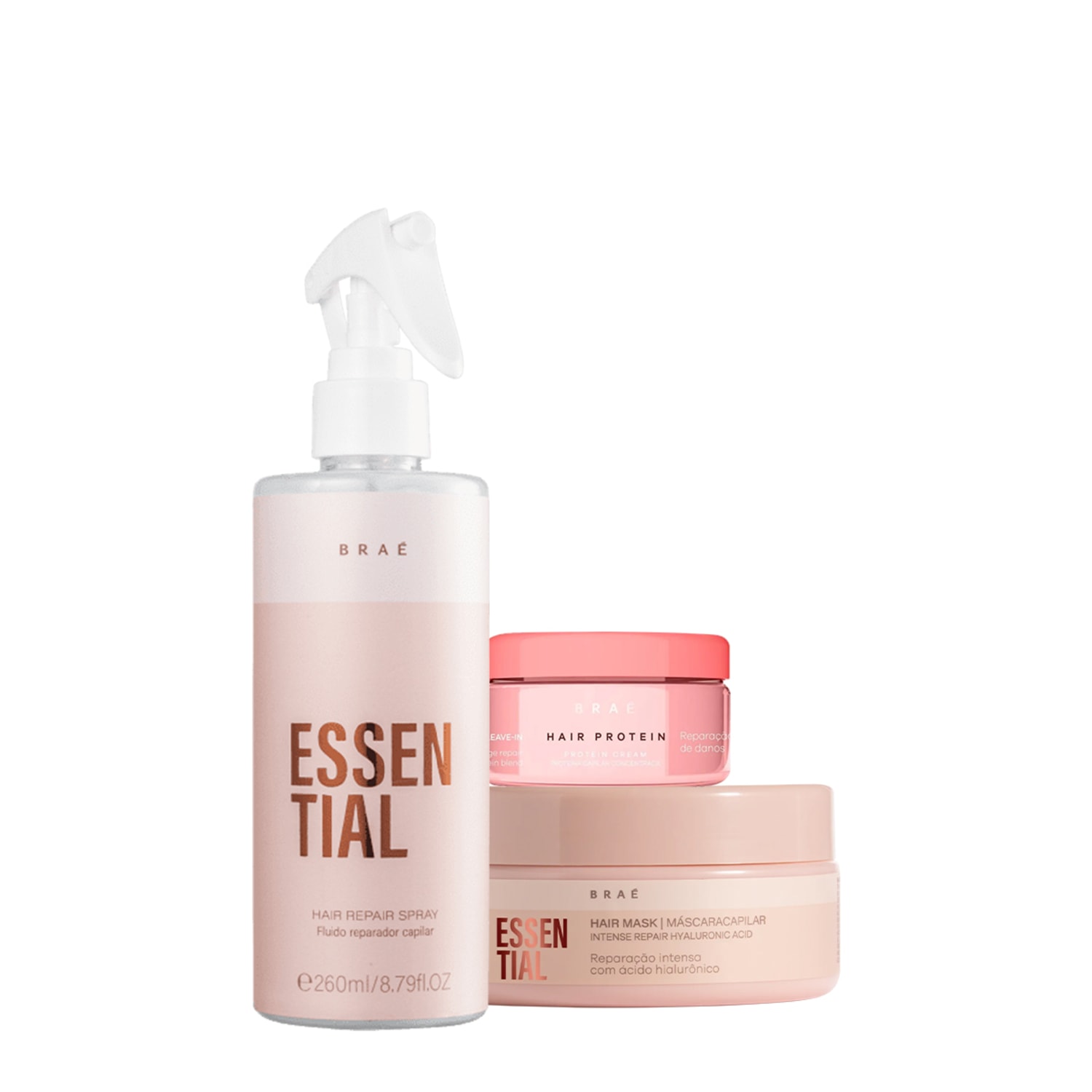 Kit Braé Essential Hair Protein (3 Produtos)