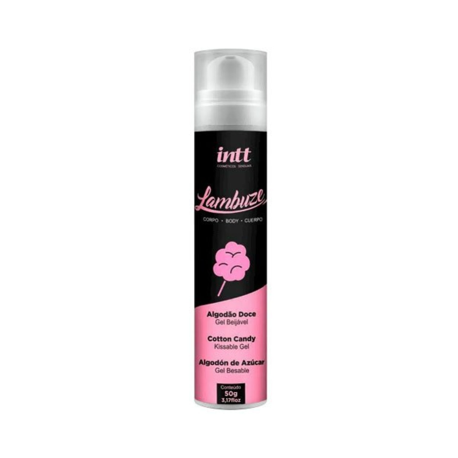 Intt Lambuze com Efeito Quente Algodão Doce - Gel Beijável 50g