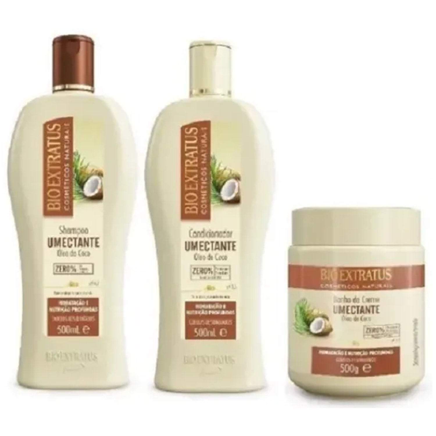Kit Bio Extratus Umectante Óleo de Coco Plus (3 Produtos)